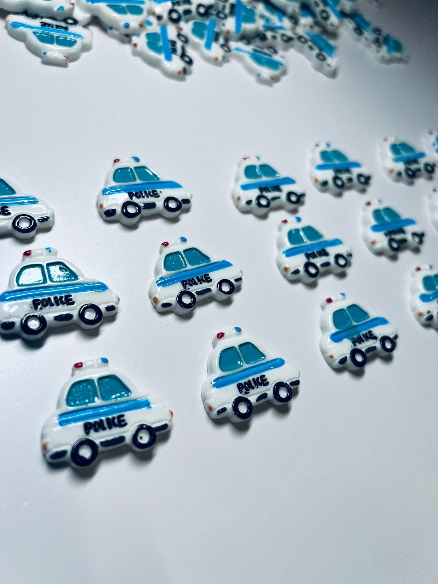 Mini POLICE CAR object - Occupation Theme Objects - Speech Therapy Mini Objects - Transportation Theme Objects - Speech Therapy Trinkets Doodads - Speech and Smile