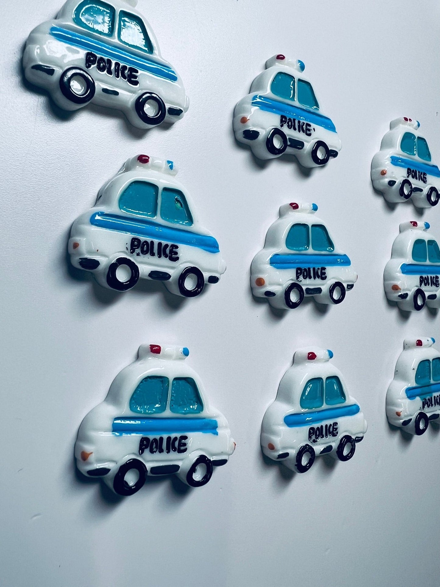 Mini POLICE CAR object - Occupation Theme Objects - Speech Therapy Mini Objects - Transportation Theme Objects - Speech Therapy Trinkets Doodads - Speech and Smile