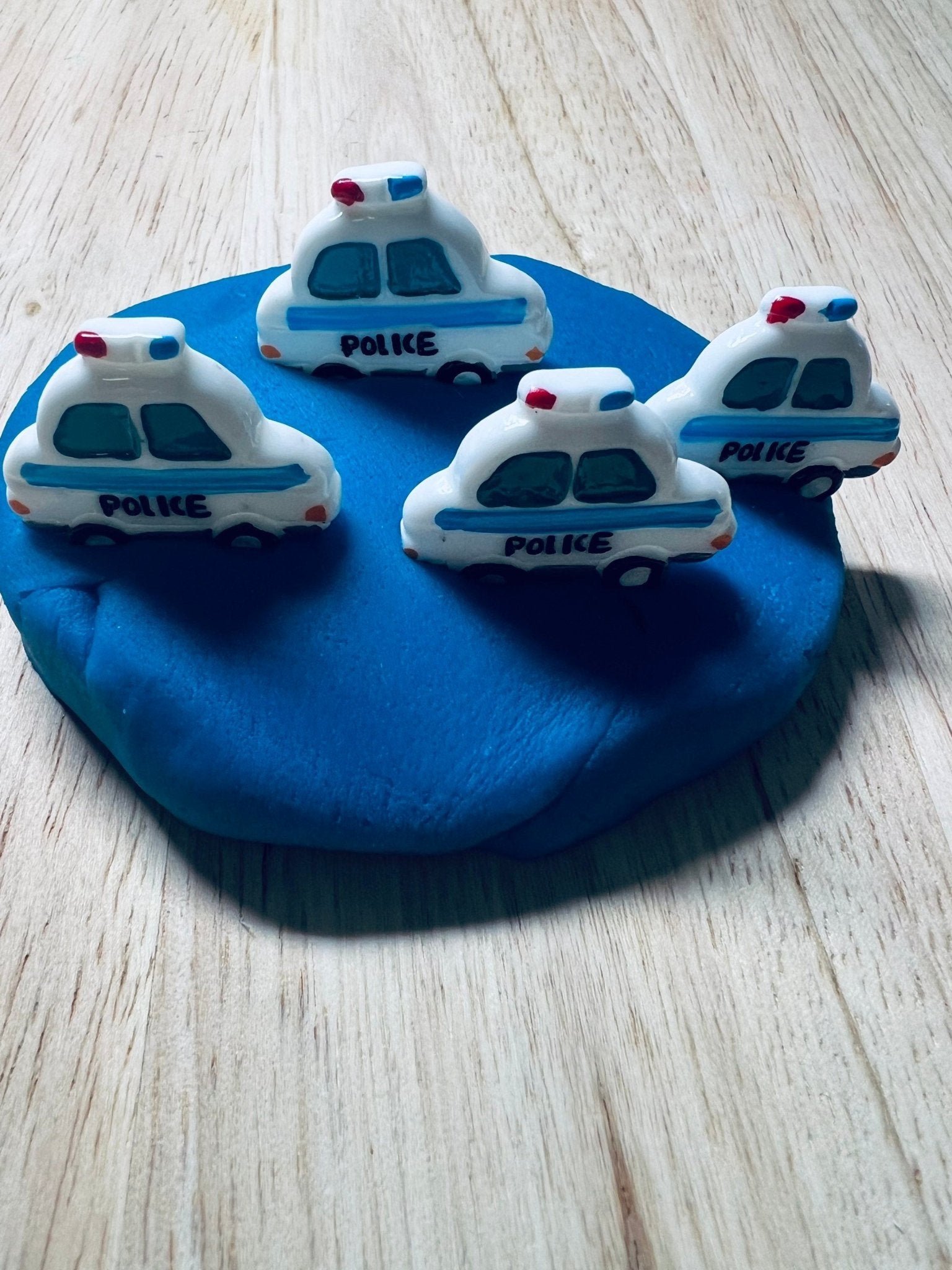Mini POLICE CAR object - Occupation Theme Objects - Speech Therapy Mini Objects - Transportation Theme Objects - Speech Therapy Trinkets Doodads - Speech and Smile