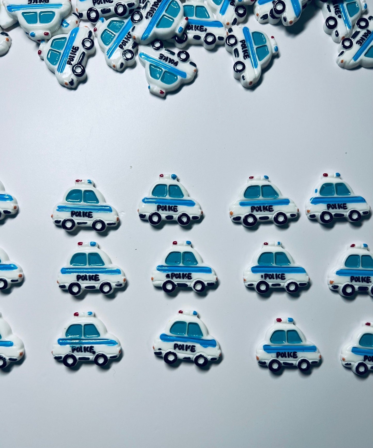 Mini POLICE CAR object - Occupation Theme Objects - Speech Therapy Mini Objects - Transportation Theme Objects - Speech Therapy Trinkets Doodads - Speech and Smile