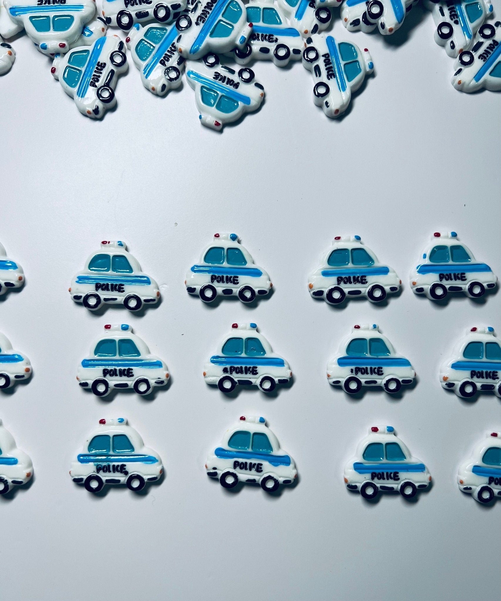 Mini POLICE CAR object - Occupation Theme Objects - Speech Therapy Mini Objects - Transportation Theme Objects - Speech Therapy Trinkets Doodads - Speech and Smile