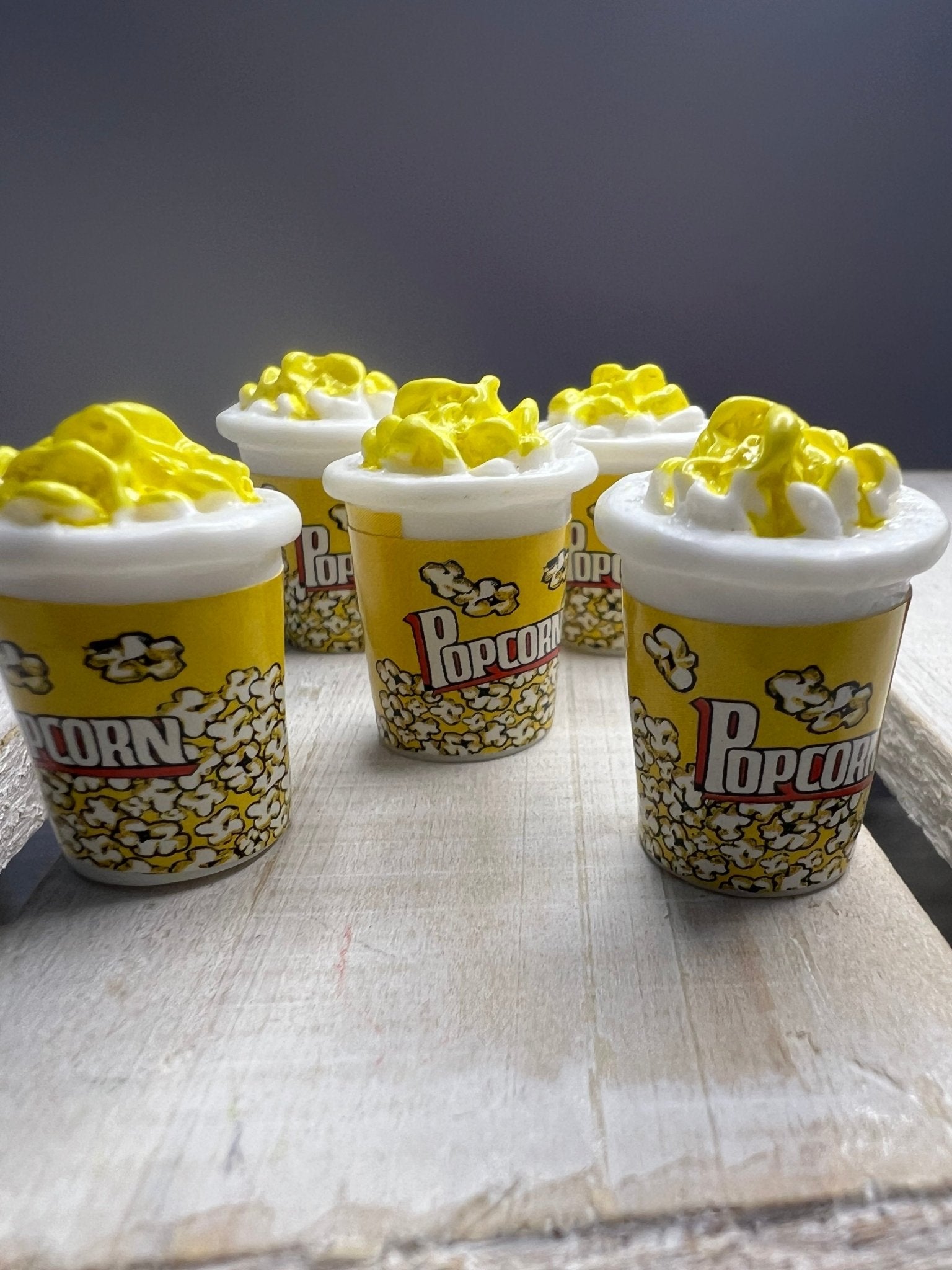 Mini POPCORN Trinket Say and Play Mini Objects Speech Therapy Food Minis Popcorn Bucket Trubkets Doodads Montessori Minis - Speech and Smile