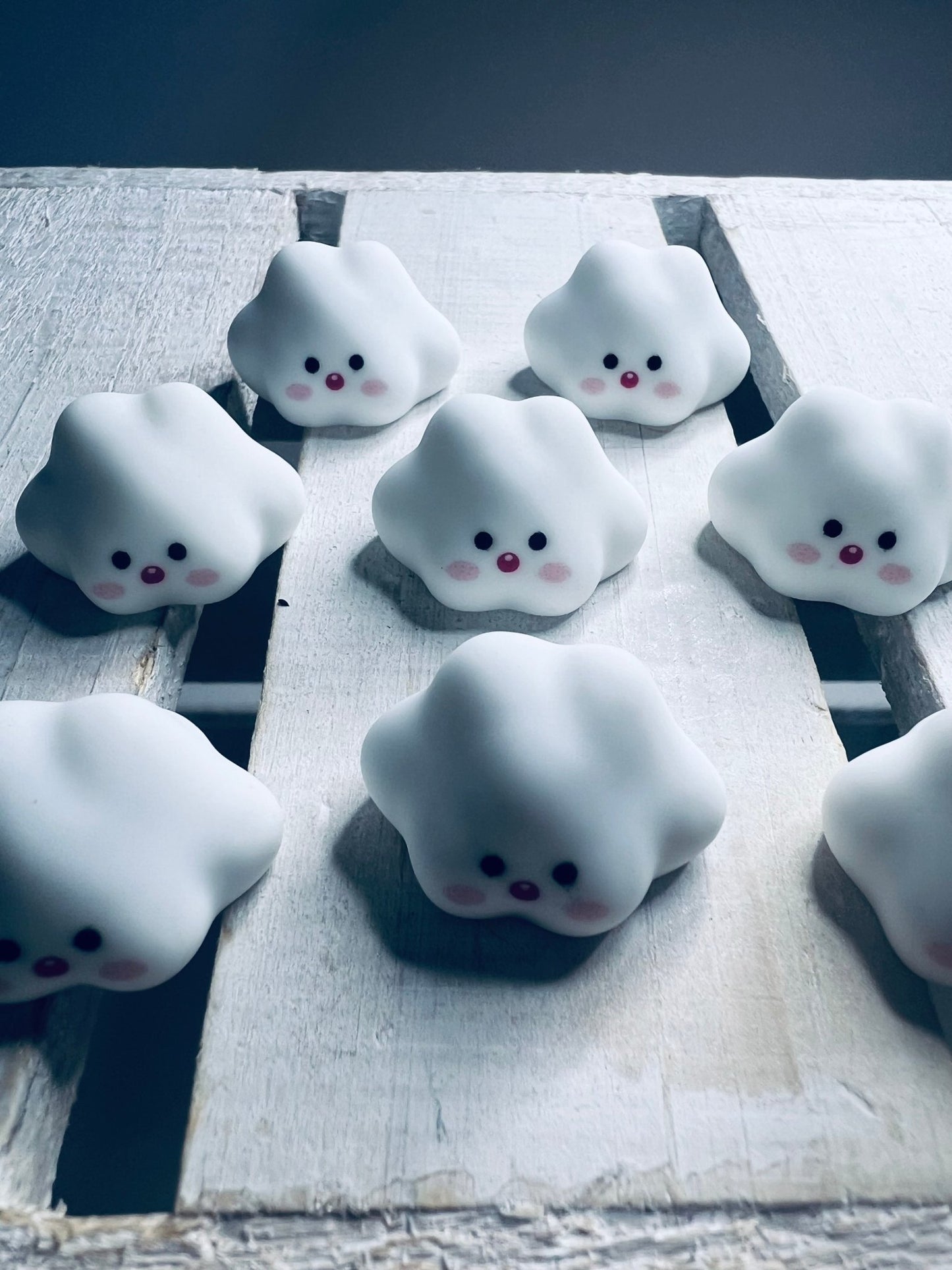 Mini Puffy White Cloud Trinket Weather Miniature Objects Speech Therapy Mini Objects Trinkets Say and Play Minis White Cloud Trolls Movie - Speech and Smile