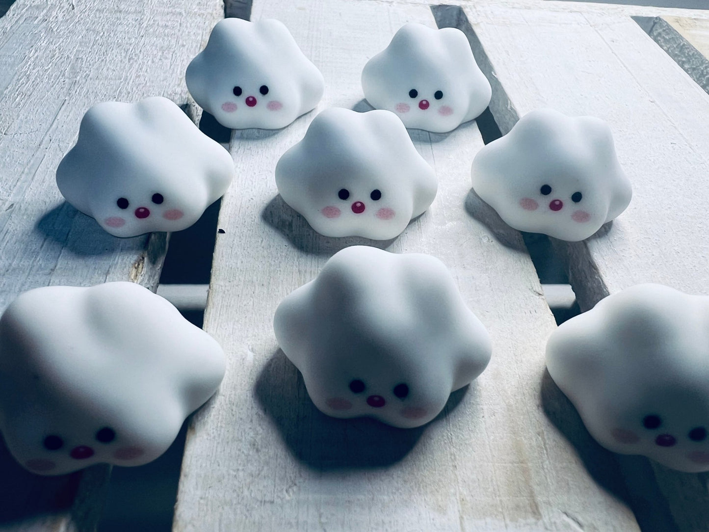 Mini Puffy White Cloud Trinket Weather Miniature Objects Speech Therapy Mini Objects Trinkets Say and Play Minis White Cloud Trolls Movie - Speech and Smile