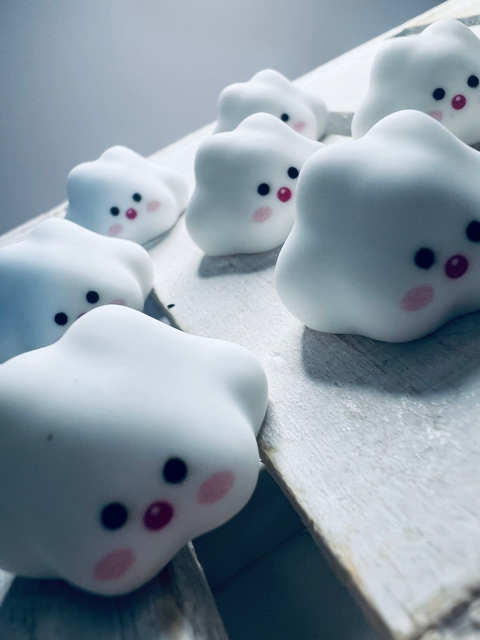 Mini Puffy White Cloud Trinket Weather Miniature Objects Speech Therapy Mini Objects Trinkets Say and Play Minis White Cloud Trolls Movie - Speech and Smile