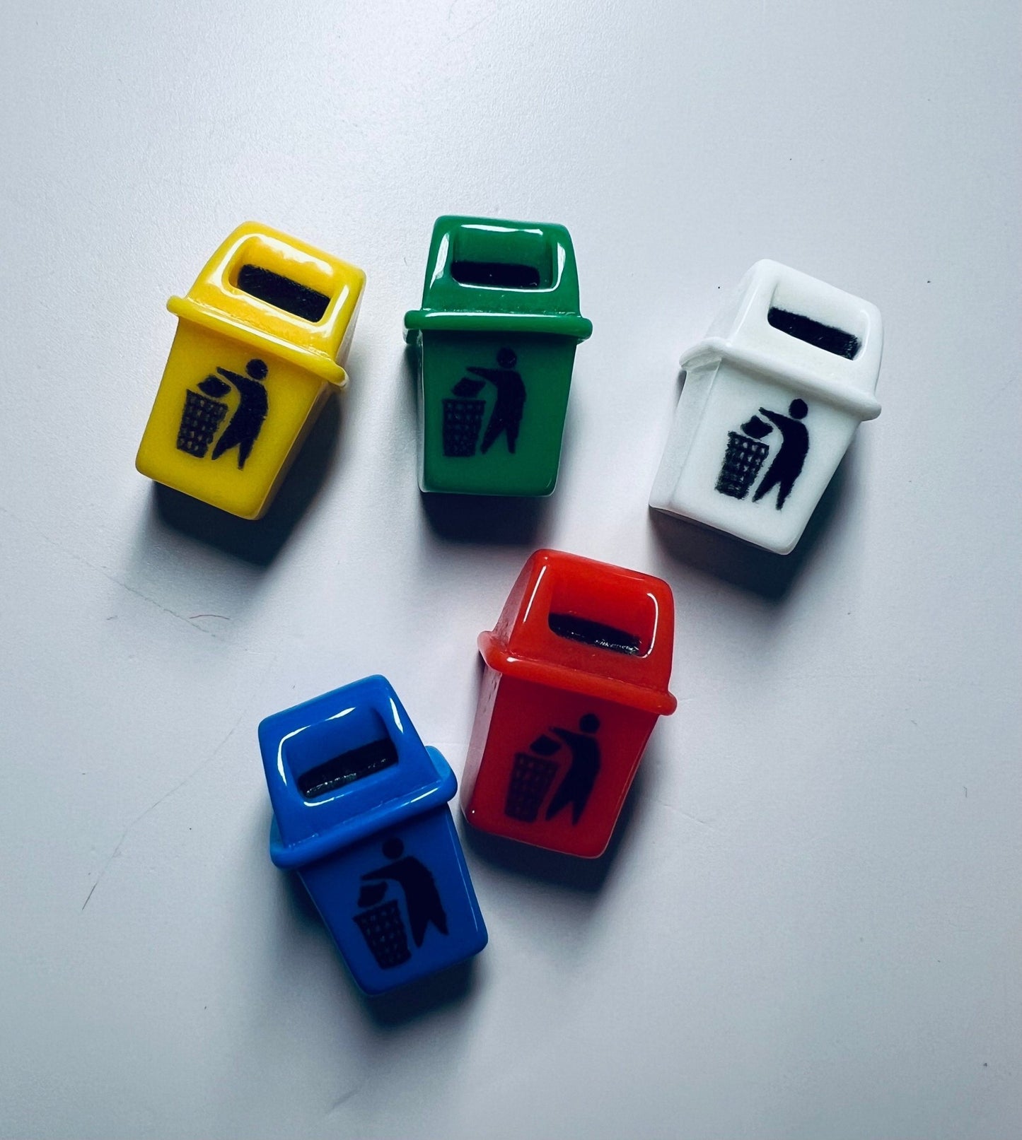 Mini RECYCLE Trinket - Dollhouse Recycle Miniature - Trash Can Mini Object - Occupation Theme Objects - Speech Therapy Mini Objects - Speech and Smile