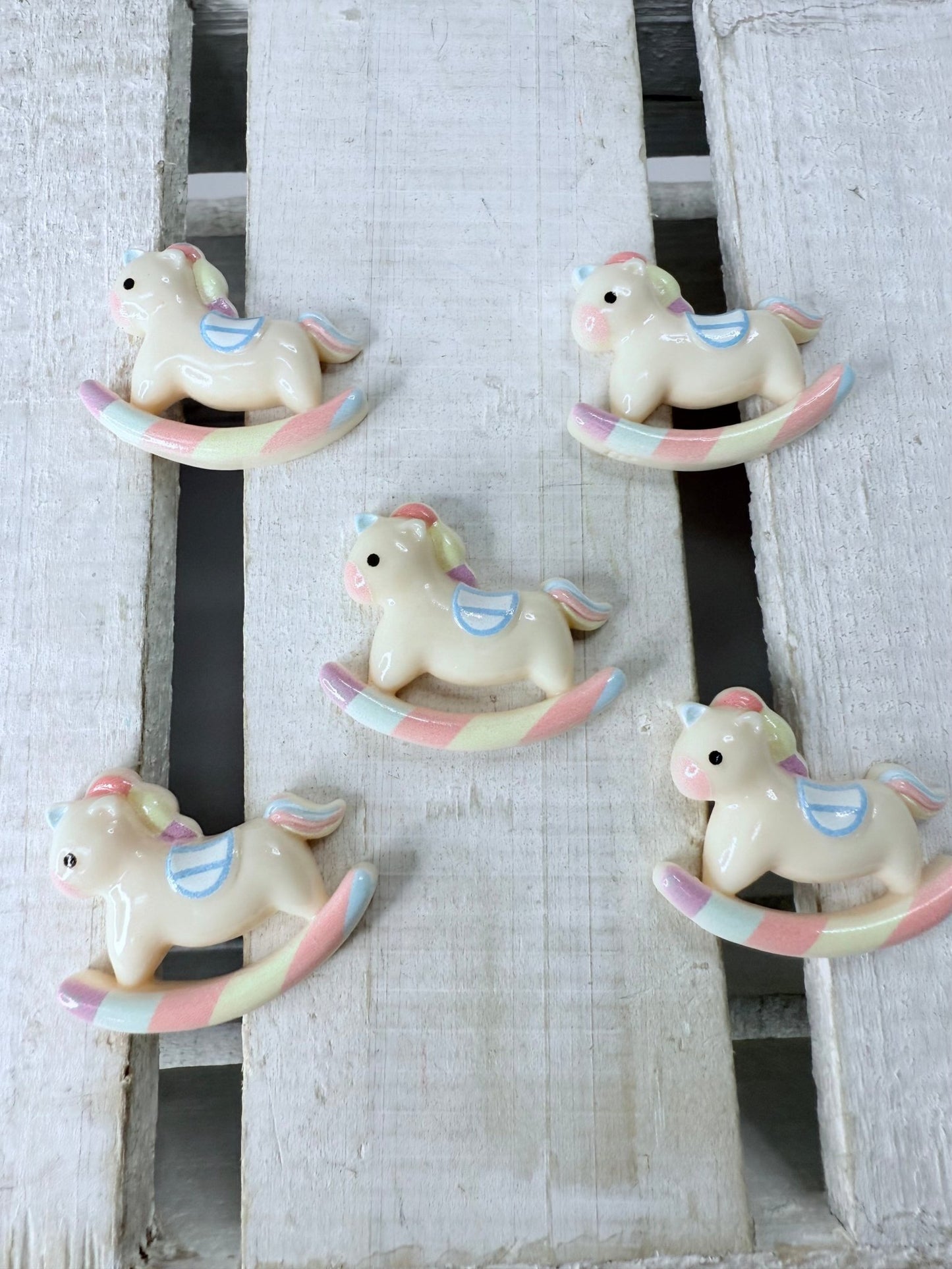Mini rocking horse objects - baby shower theme trinkets - mini objects for speech therapy - Speech and Smile