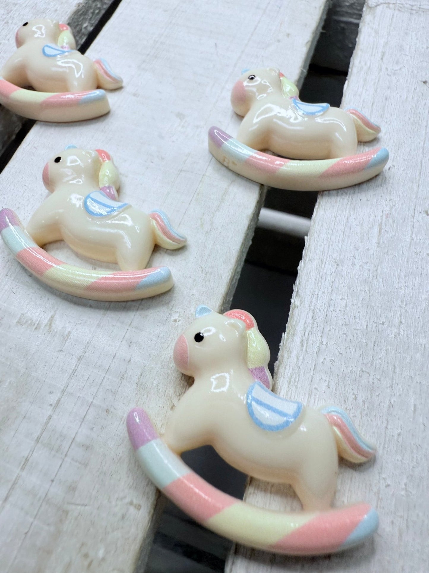 Mini rocking horse objects - baby shower theme trinkets - mini objects for speech therapy - Speech and Smile