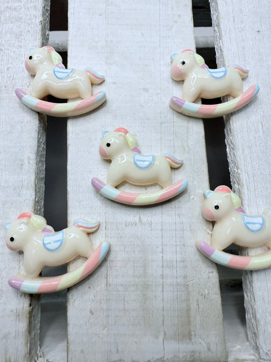 Mini rocking horse objects - baby shower theme trinkets - mini objects for speech therapy - Speech and Smile