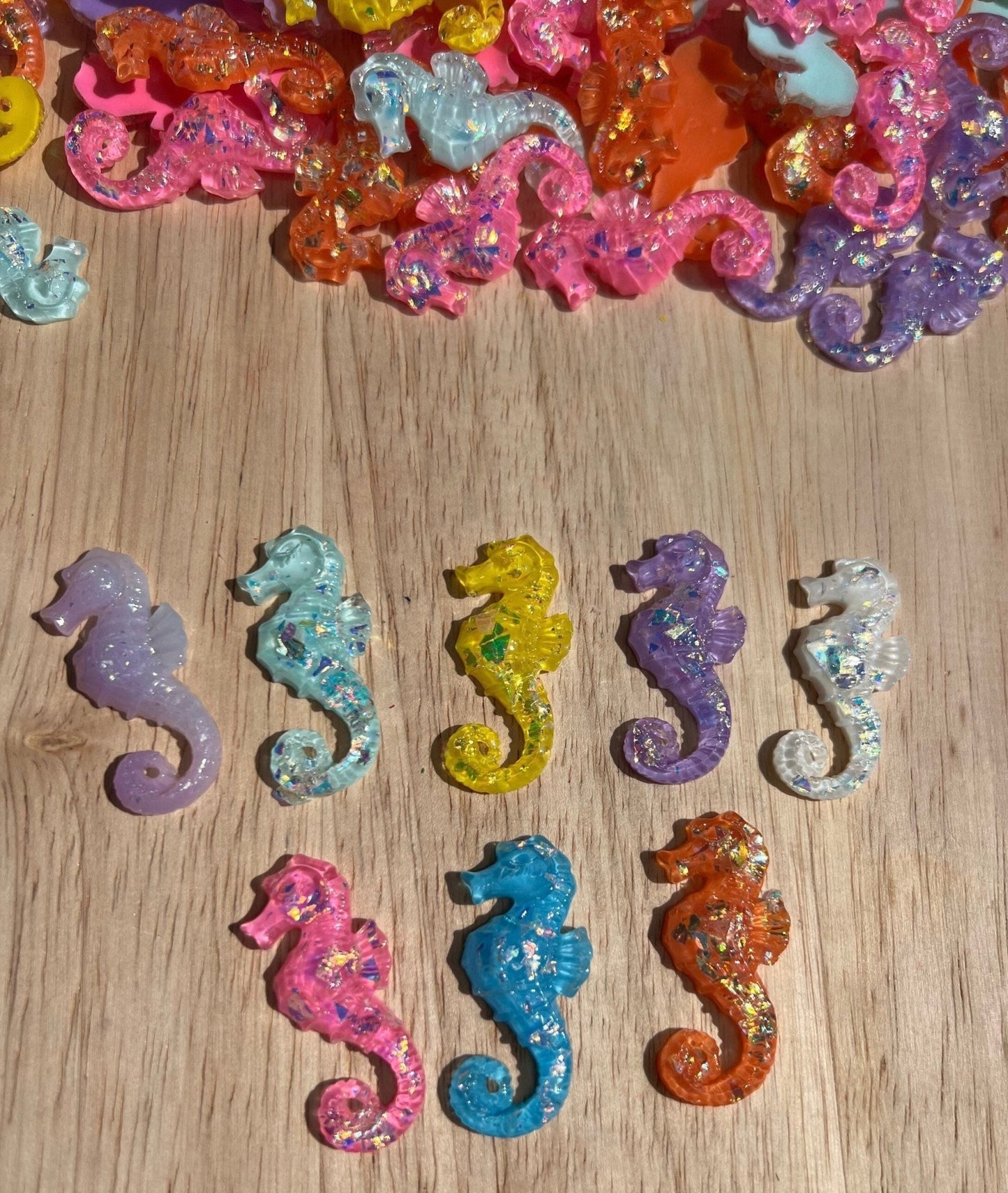 Mini SEAHORSE Object - Speech Therapy Mini Objects - Speech Trinkets - OCEAN Theme Objects - Sparkly Seahorses - Ocean Theme Trinkets - Speech Minis - Speech and Smile