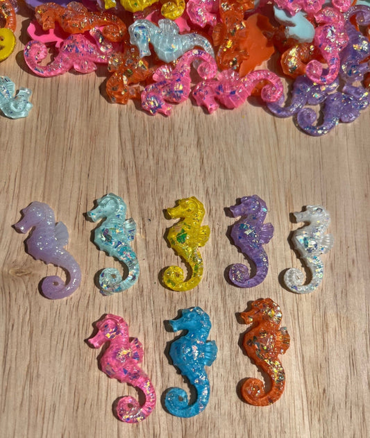 Mini SEAHORSE Object - Speech Therapy Mini Objects - Speech Trinkets - OCEAN Theme Objects - Sparkly Seahorses - Ocean Theme Trinkets - Speech Minis - Speech and Smile