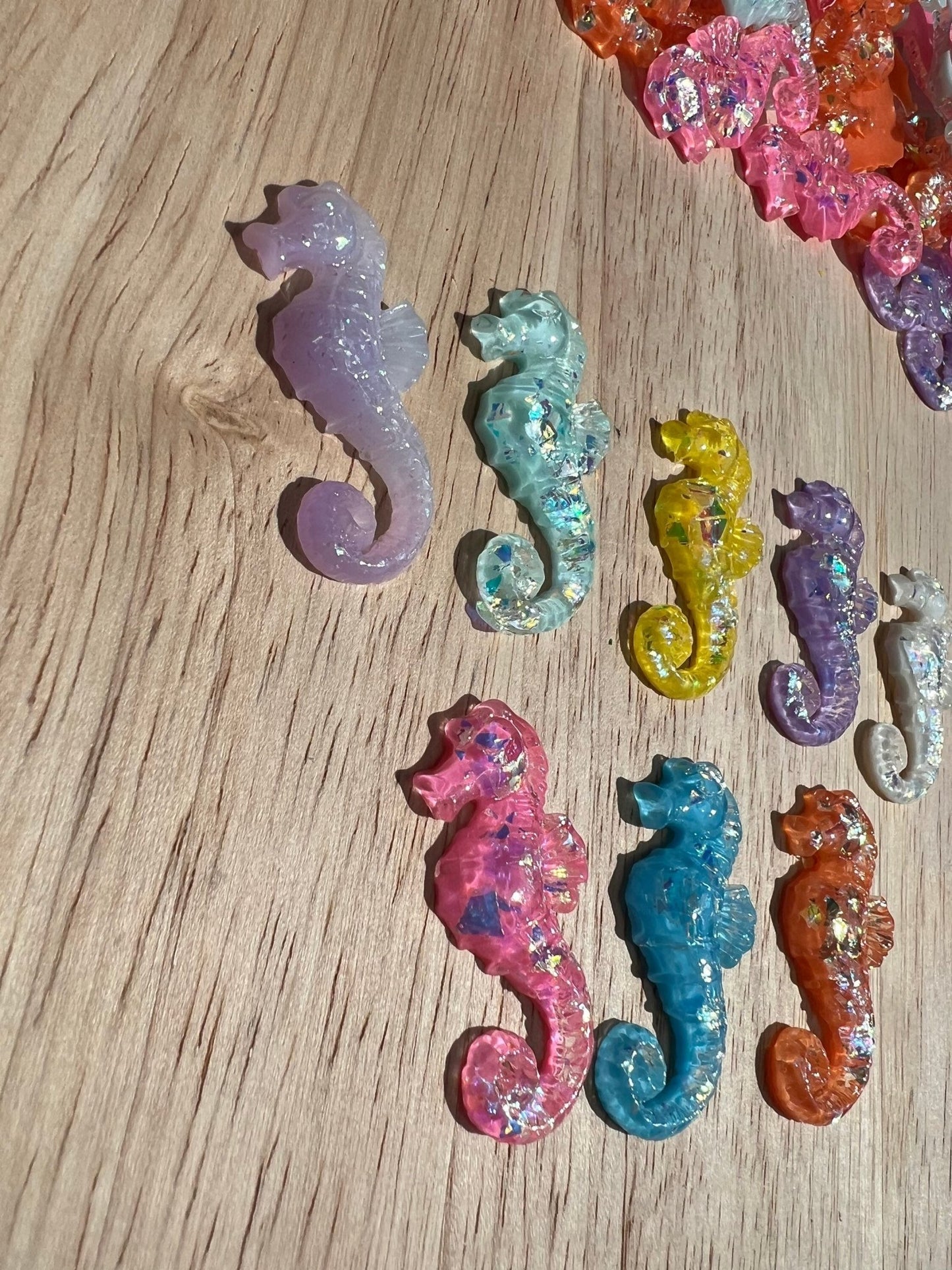 Mini SEAHORSE Object - Speech Therapy Mini Objects - Speech Trinkets - OCEAN Theme Objects - Sparkly Seahorses - Ocean Theme Trinkets - Speech Minis - Speech and Smile