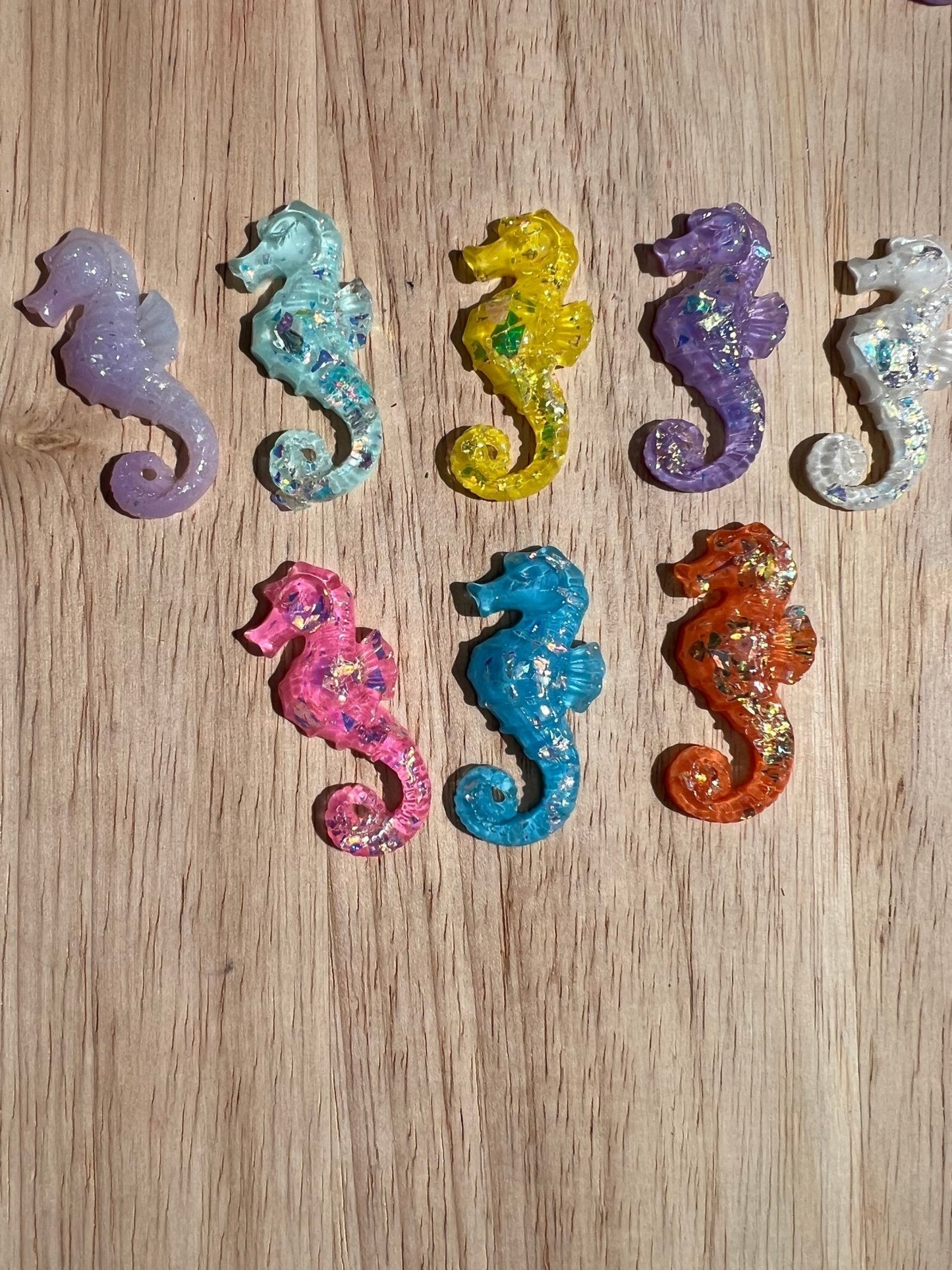 Mini SEAHORSE Object - Speech Therapy Mini Objects - Speech Trinkets - OCEAN Theme Objects - Sparkly Seahorses - Ocean Theme Trinkets - Speech Minis - Speech and Smile
