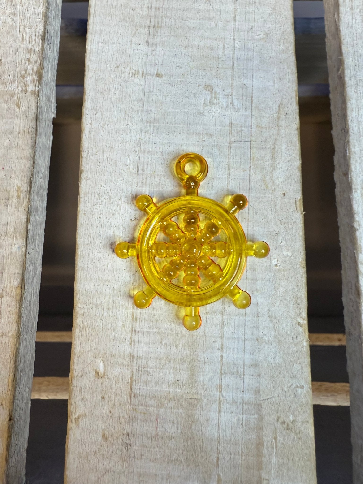 Mini Ship Wheel Object - Nautical Trinkets - Miniature Helm - Speech and Smile