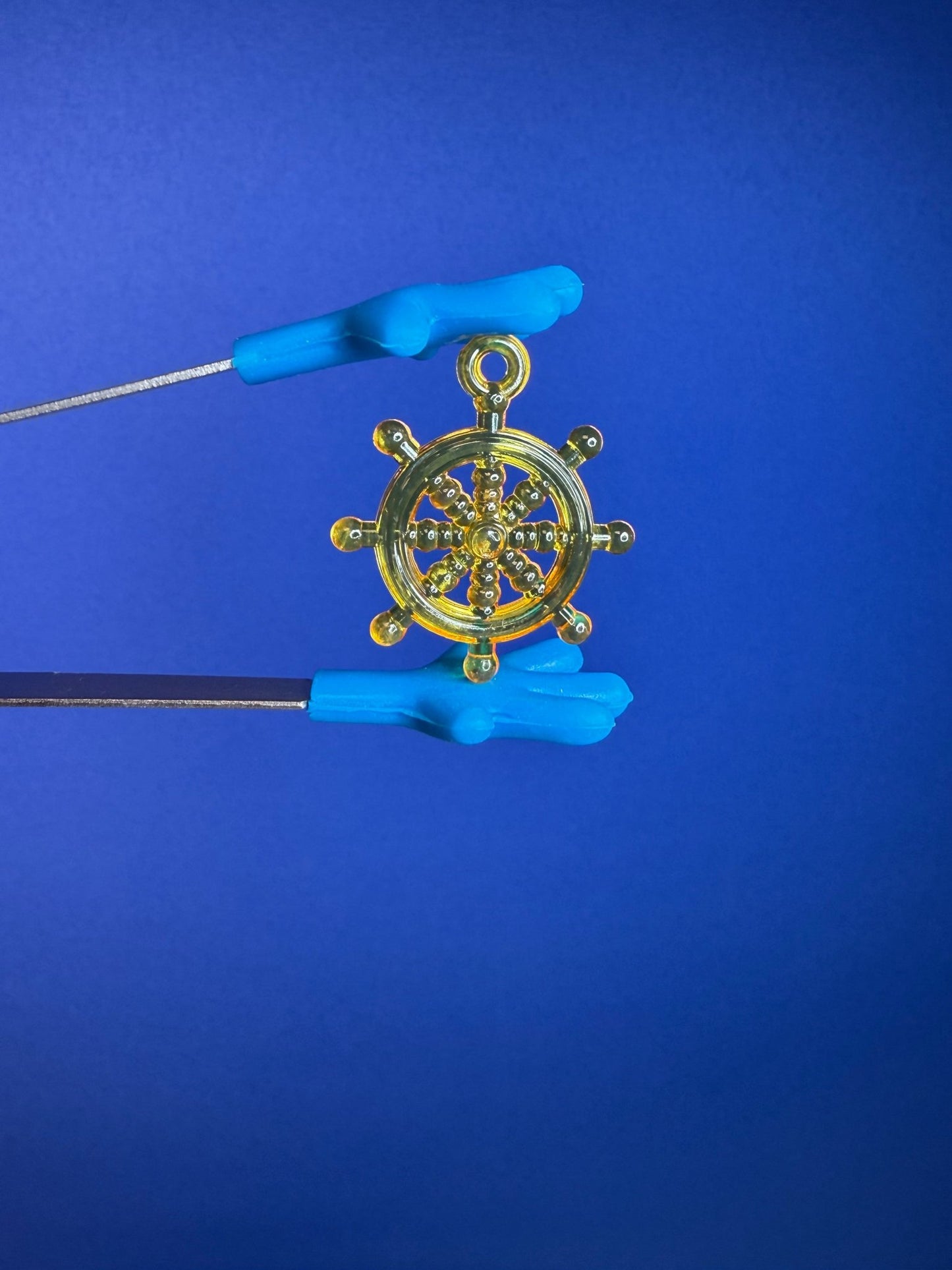Mini Ship Wheel Object - Nautical Trinkets - Miniature Helm - Speech and Smile