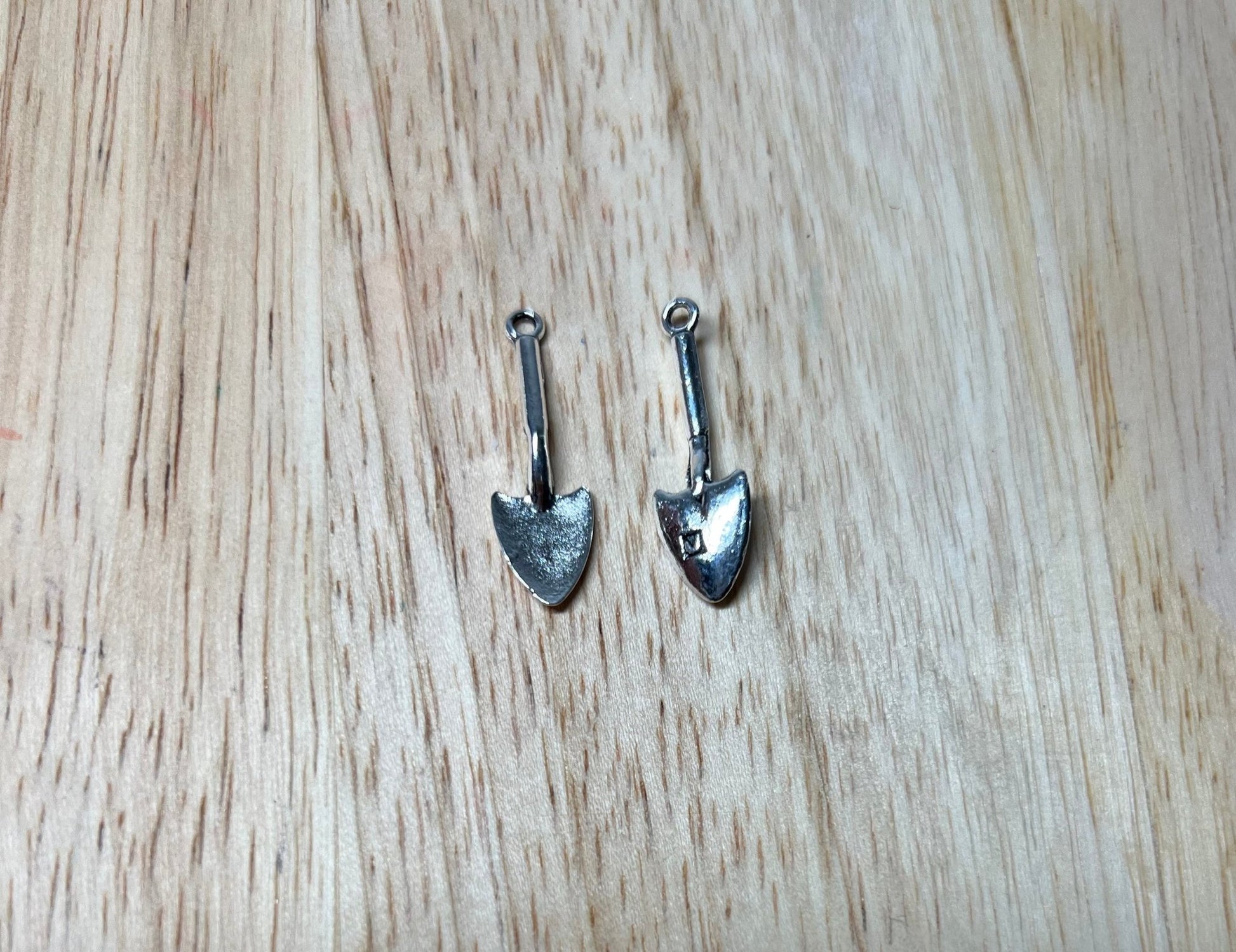 Mini SHOVEL Object - Garden Theme Object - Speech Therapy Mini Objects Construction Theme Objects - Silver Shovel Charm Object - Garden Tool Trinket - Speech and Smile