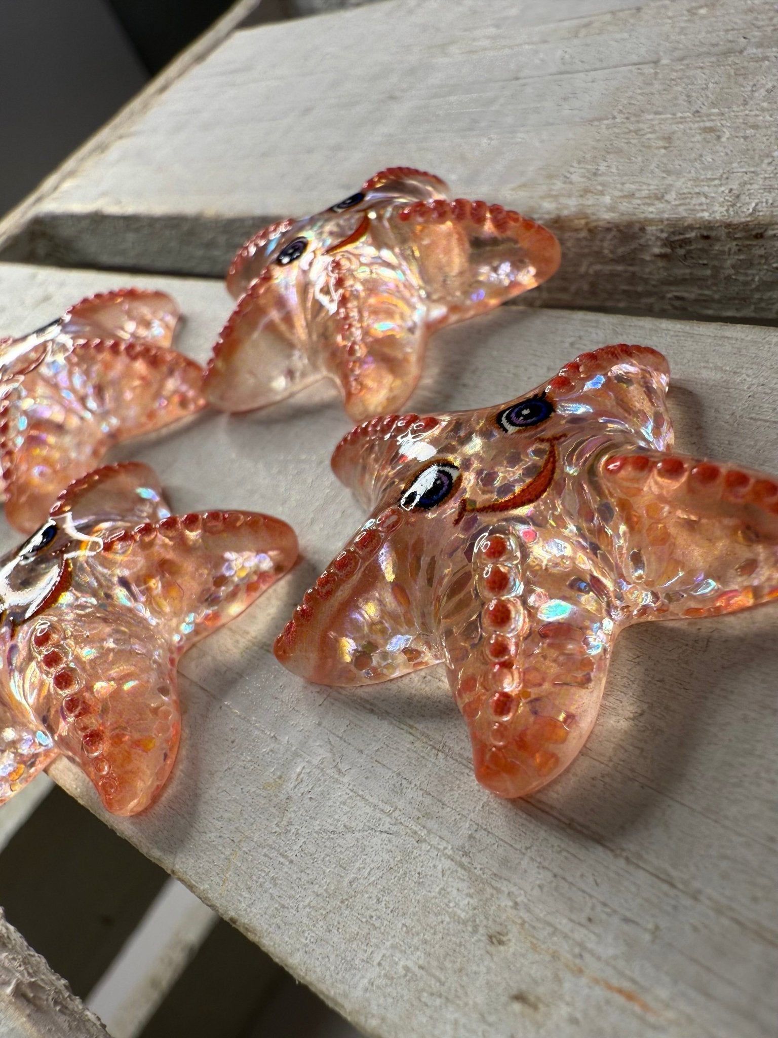 Mini Starfish Ocean Trinkets Sparkly Star Fish Mini Objects Speech Therapy Ocean Theme Minis - Speech and Smile