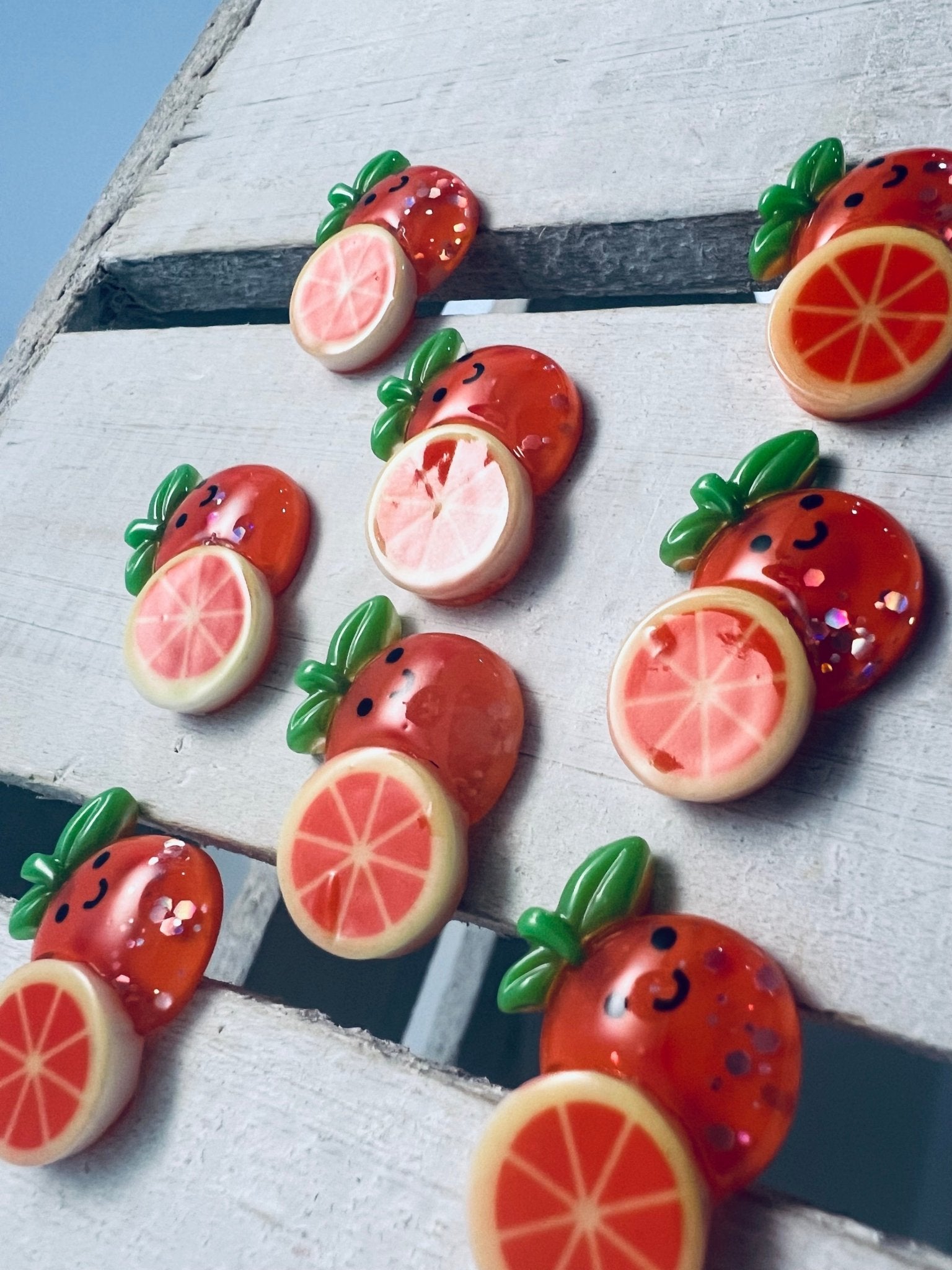 Mini Tangerine Miniature Orange Object Fruit Minis Speech Therapy Trinkets Language Objects Dollhouse Miniature Faux Food Minis - Speech and Smile