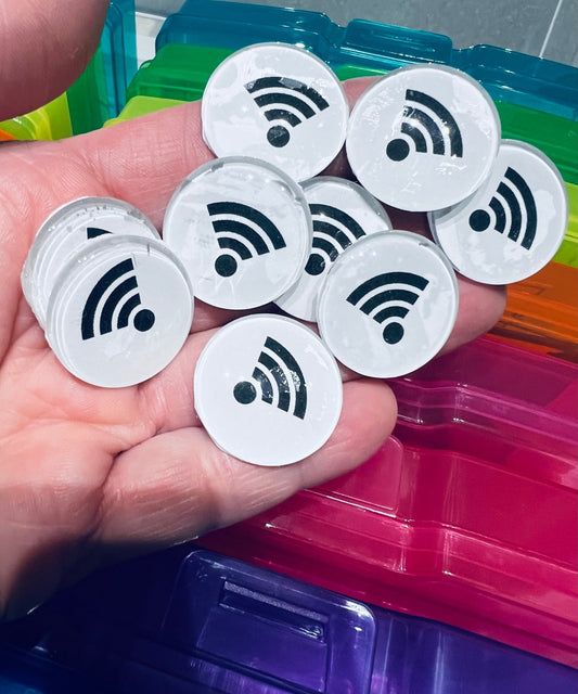 Mini WIFI symbol Trinket Alphabet W objects for Speech Therapy W is for WiFi Functional Word Mini Objects - Speech and Smile