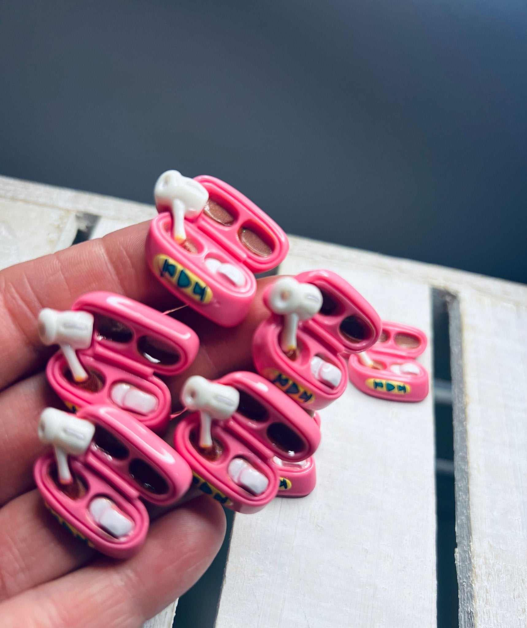 Miniature AirPods Trinket Mini Objects for Speech therapy Music Theme Minis I spy objects Trinkets Doodads - Speech and Smile