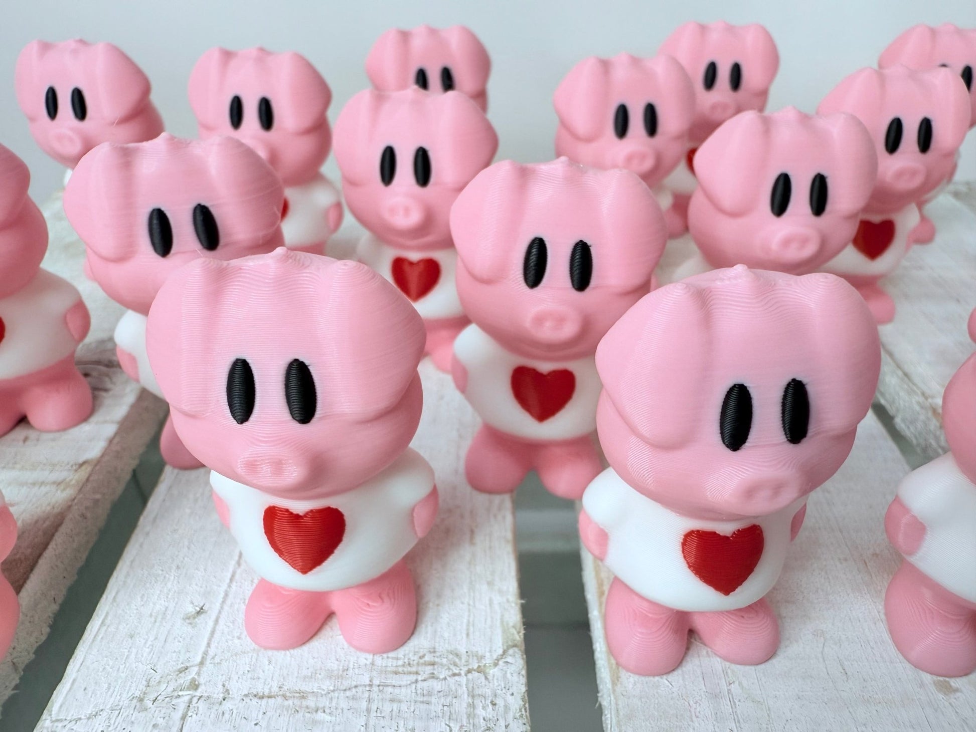 Miniature BaKon Pig Figurine Pair with Everybody Loves BaKon Books - Speech and Smile