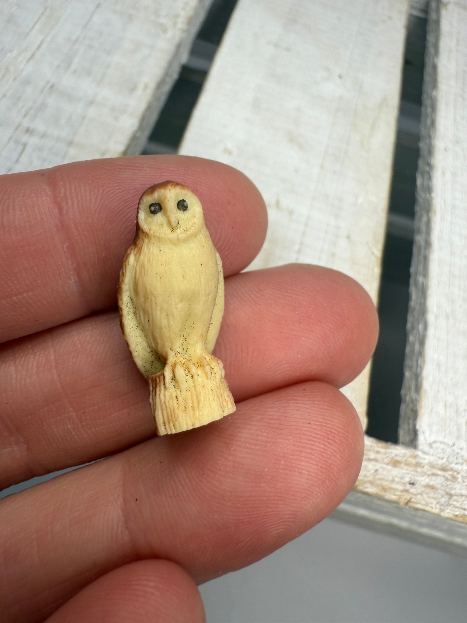 Miniature BARN OWL Figurine – Tiny Animal for Dollhouse, Fairy Garden, Terrarium, Diorama, Forest Minis Speech Therapy Trinkets Say and Play - Speech and Smile