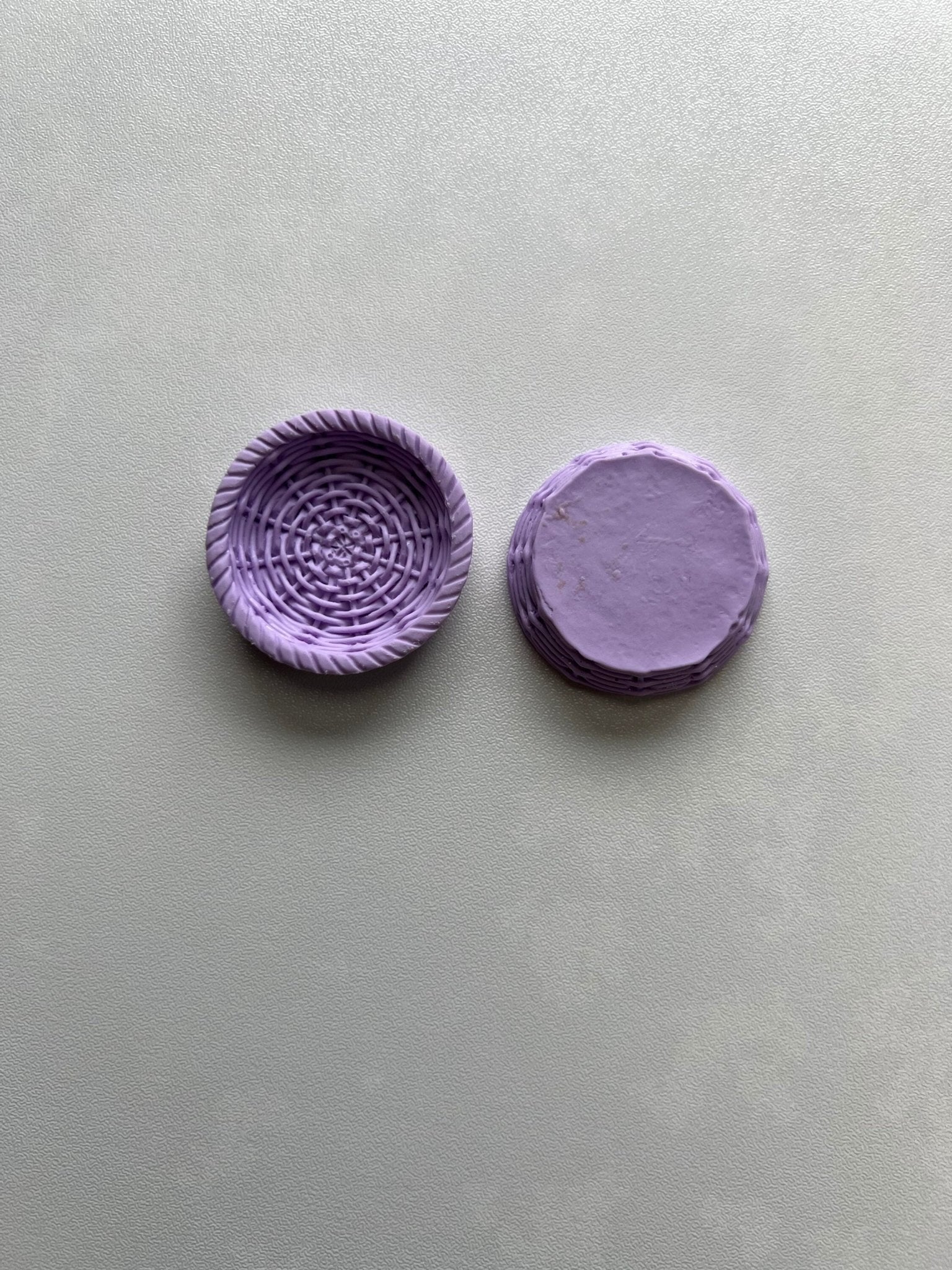 Miniature Basket Basket Trinket Round Basket Mini Object Speech Therapy Mini Objects Resin Basket - Speech and Smile