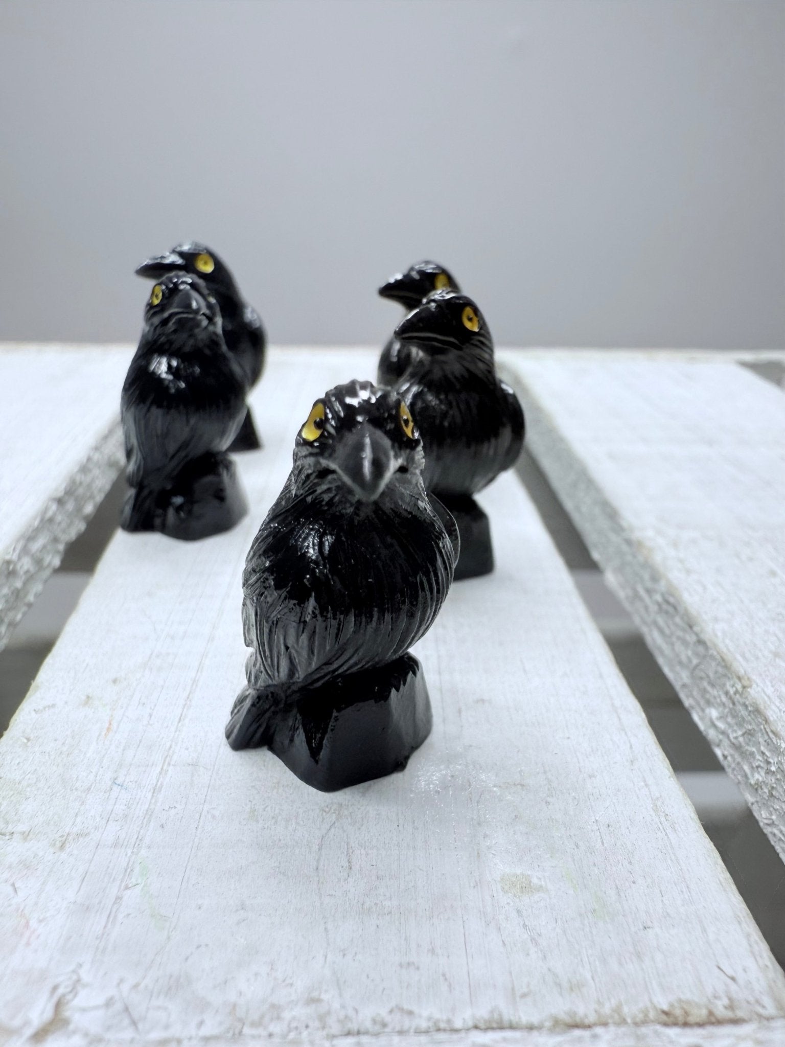 Miniature Black Crow Figurine Raven Black Bird Trinket– R Blend Mini Object for Speech Therapy, Montessori, I Spy, Terrariums - Speech and Smile
