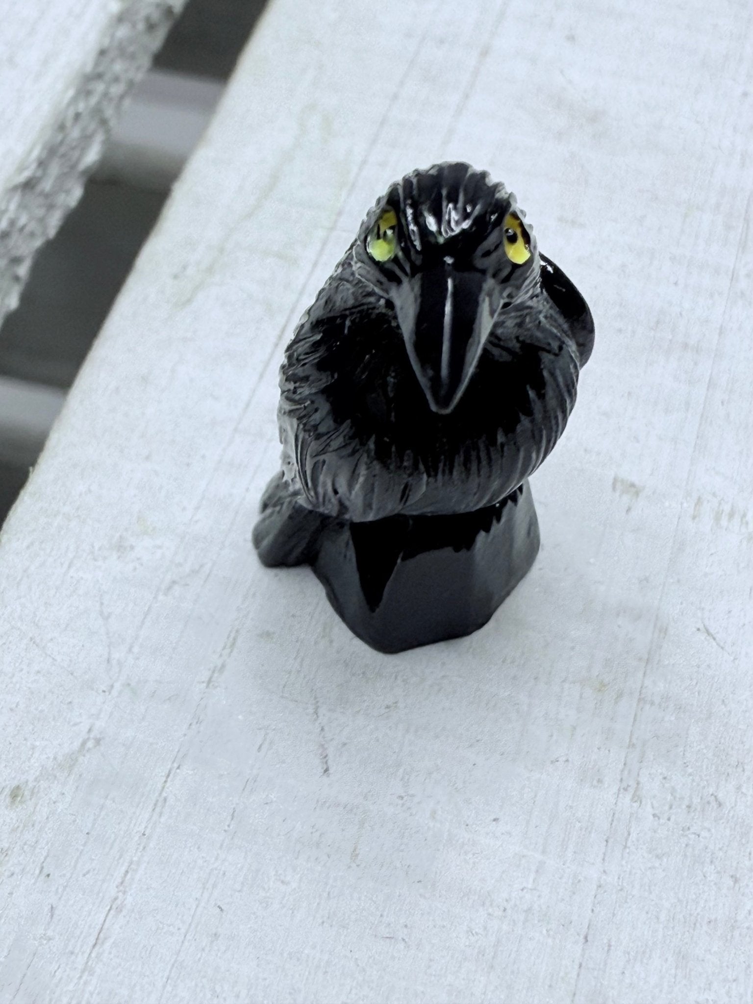 Miniature Black Crow Figurine Raven Black Bird Trinket– R Blend Mini Object for Speech Therapy, Montessori, I Spy, Terrariums - Speech and Smile