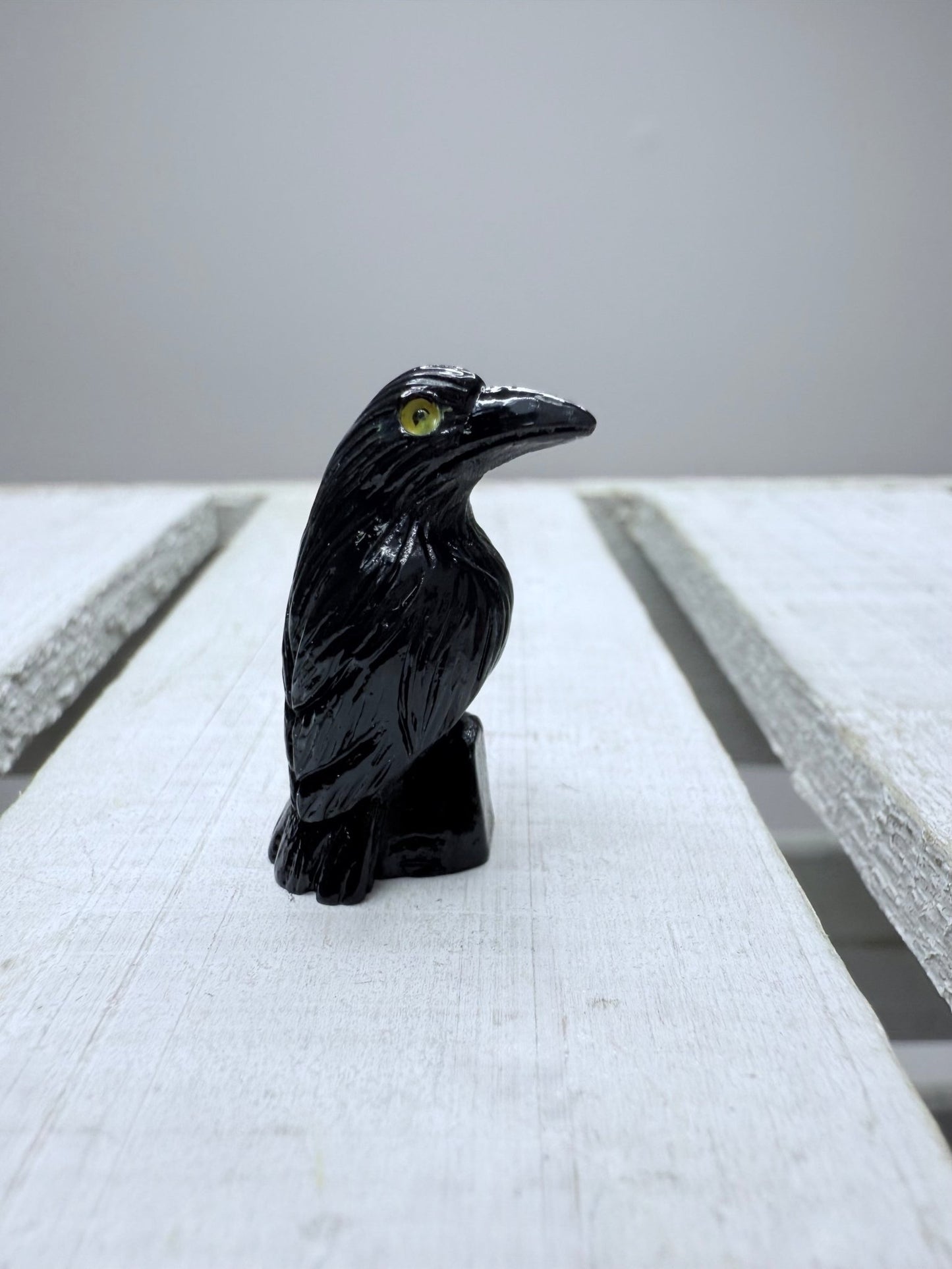 Miniature Black Crow Figurine Raven Black Bird Trinket– R Blend Mini Object for Speech Therapy, Montessori, I Spy, Terrariums - Speech and Smile