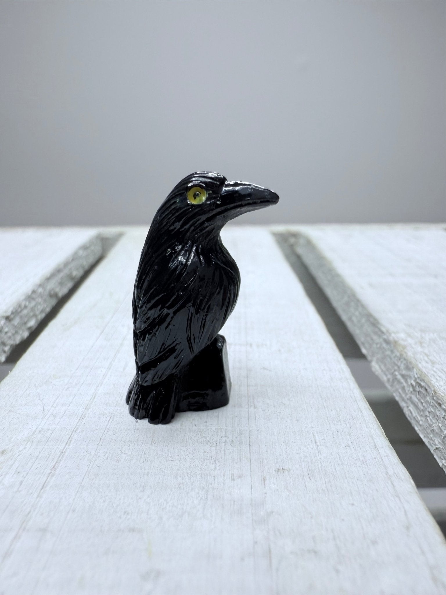 Miniature Black Crow Figurine Raven Black Bird Trinket– R Blend Mini Object for Speech Therapy, Montessori, I Spy, Terrariums - Speech and Smile