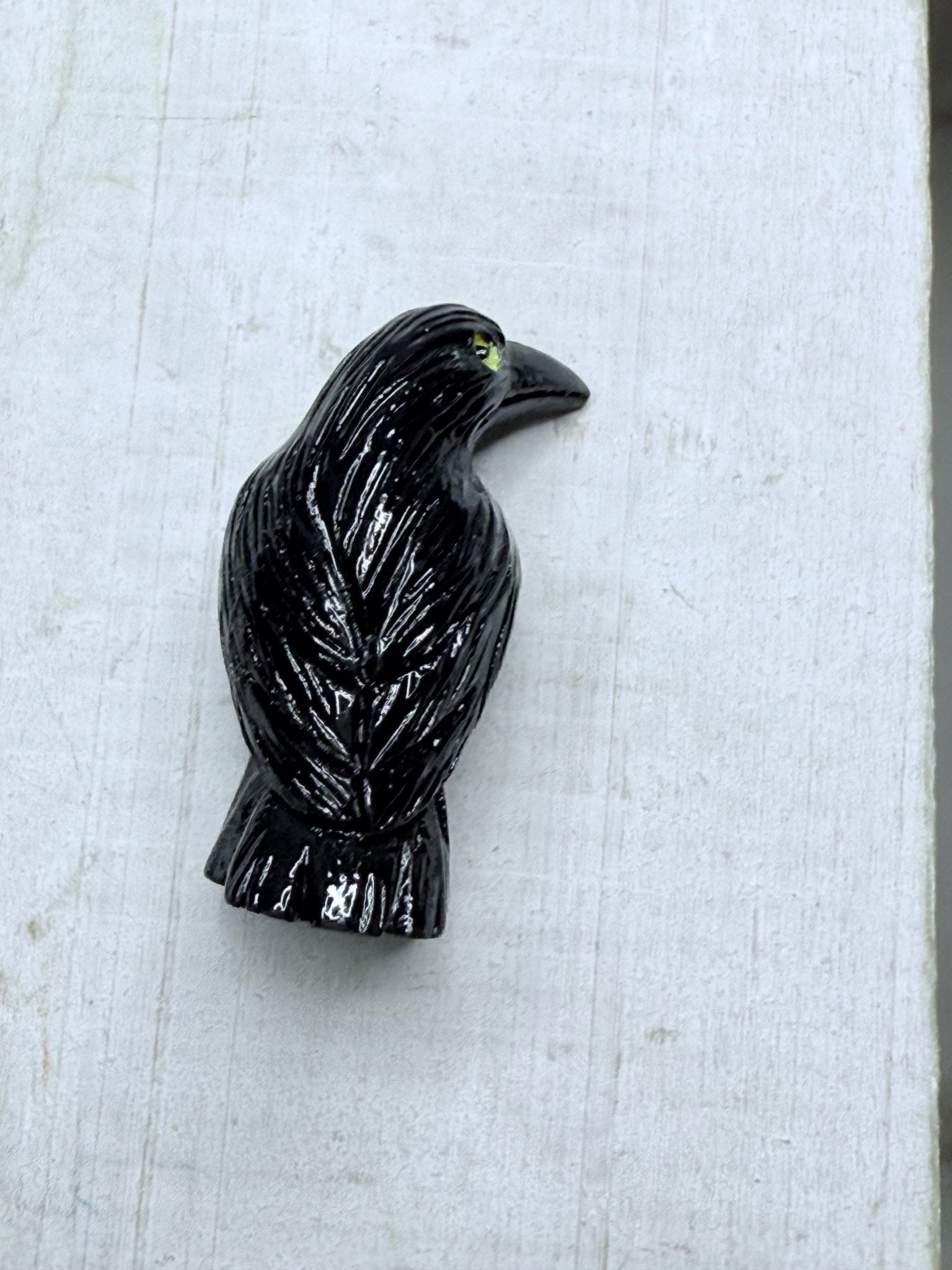 Miniature Black Crow Figurine Raven Black Bird Trinket– R Blend Mini Object for Speech Therapy, Montessori, I Spy, Terrariums - Speech and Smile