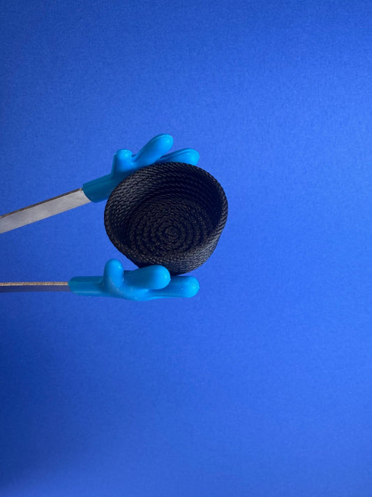 Miniature Black Rope Basket – Tiny Organizer for Dollhouse Decor - Speech and Smile