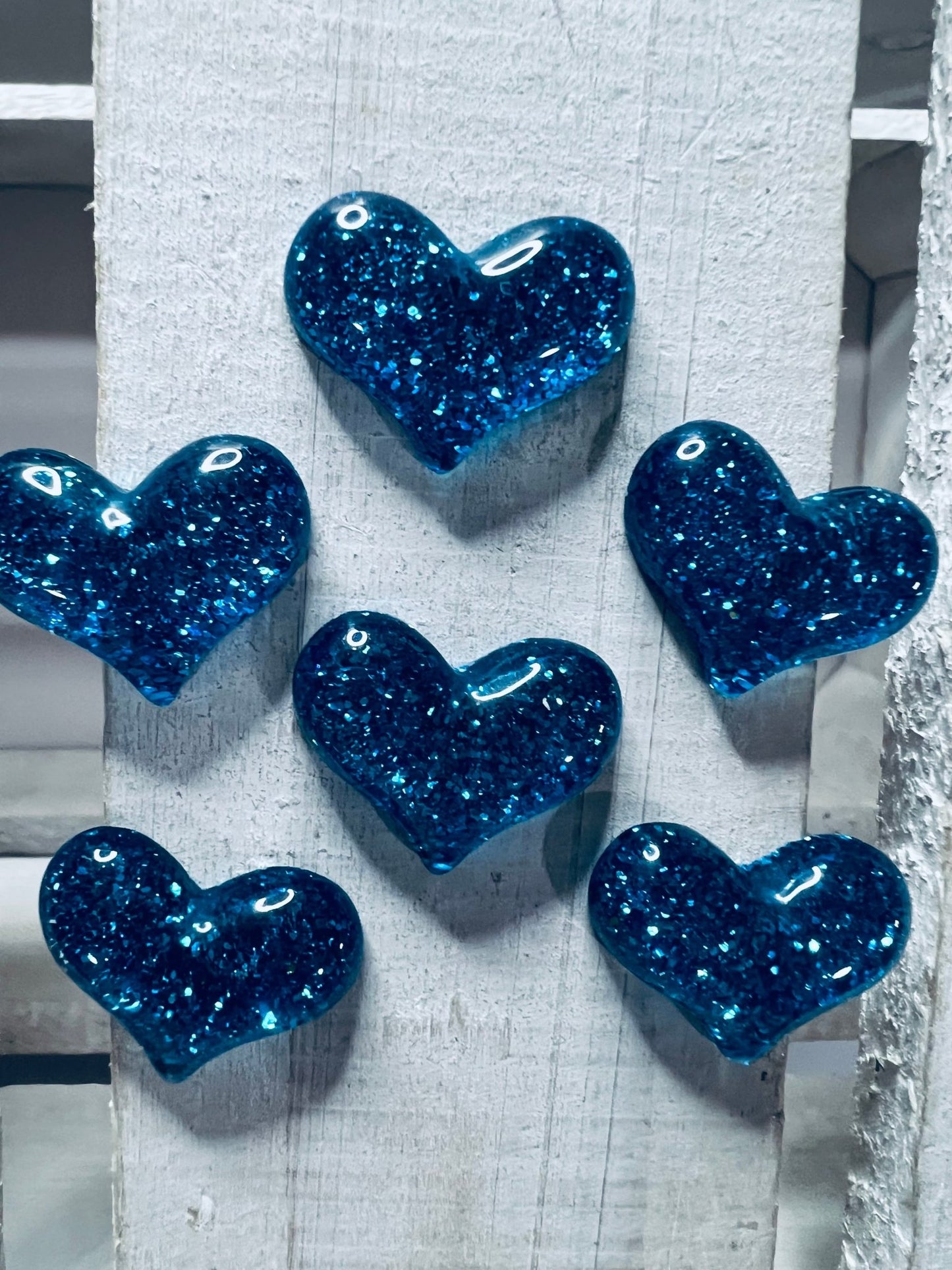 Miniature Blue Heart Trinket Valentine Sparkling Mini Heart Trinket Speech Therapy Mini Objects Doodads - Pocket Hug Heart - Speech and Smile