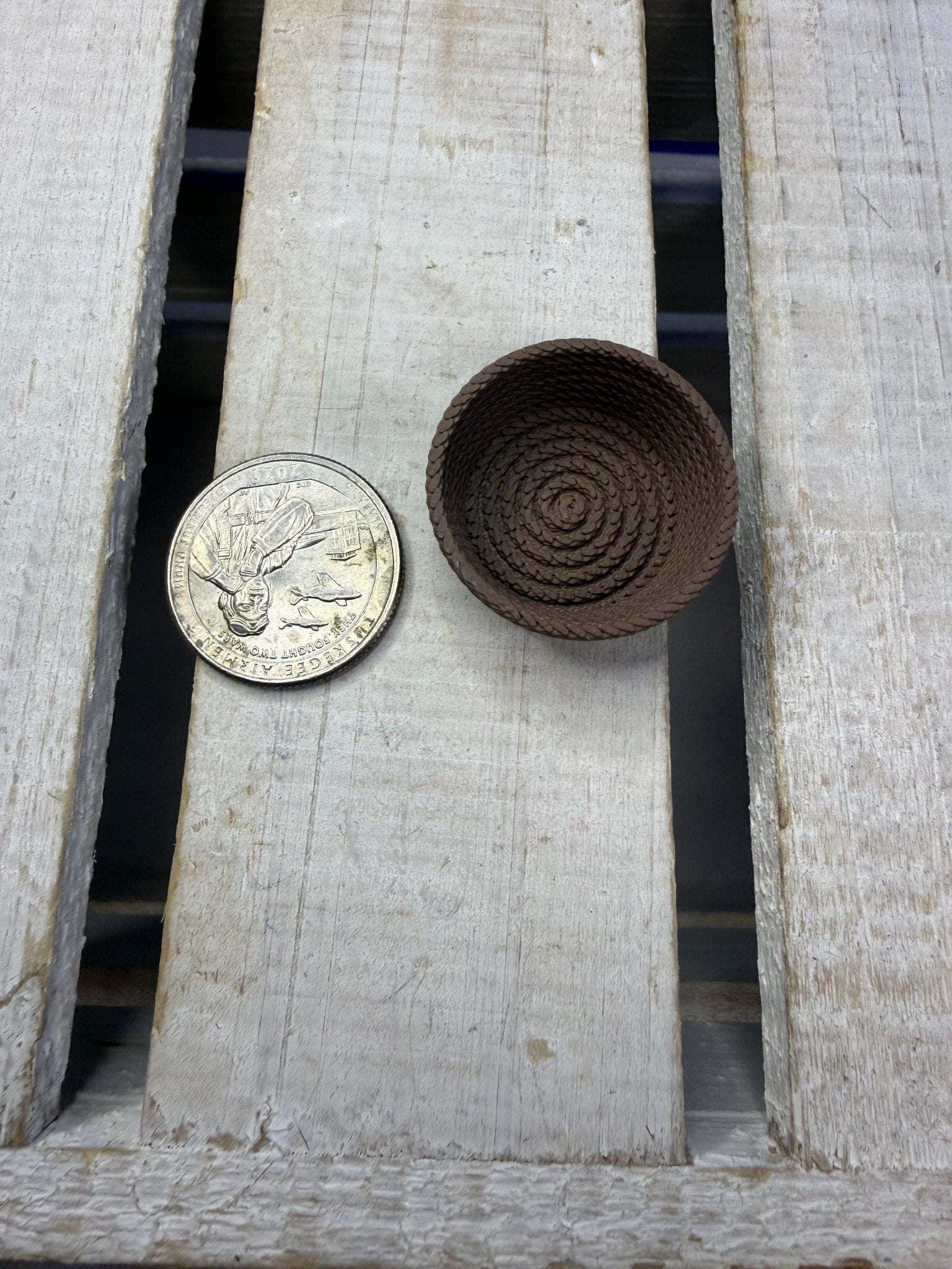 Miniature Brown Rope Basket – Tiny Organizer for Dollhouse Decor - Speech and Smile