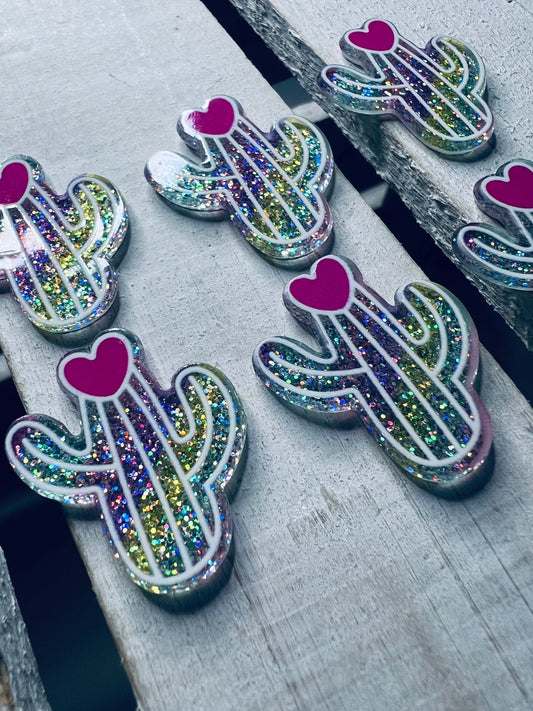 Miniature CACTUS Trinkets Alphabet Objects Speech Therapy Doodads Sparkly Mini Cactus Say and Play Mini Objects - Speech and Smile