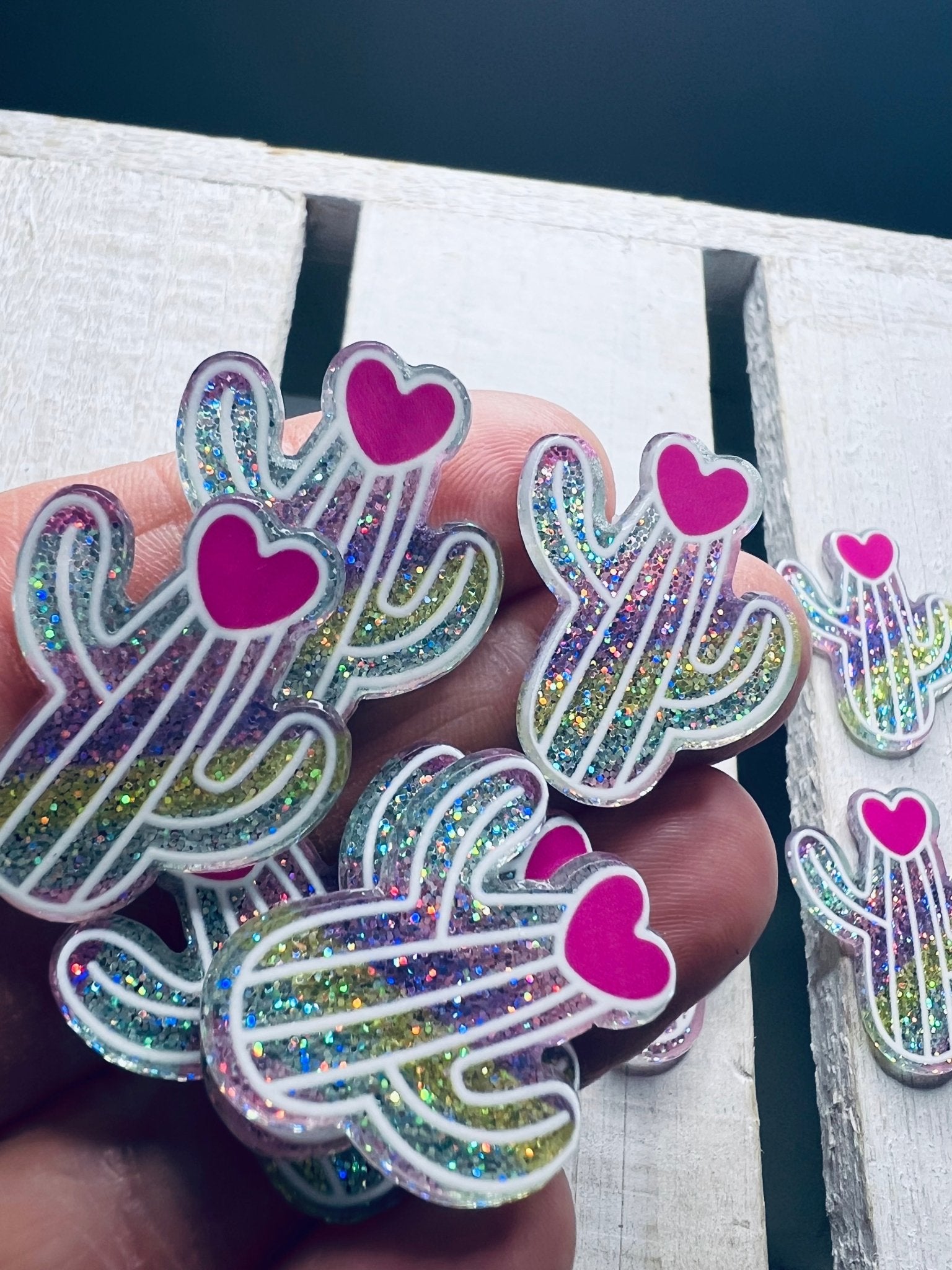 Miniature CACTUS Trinkets Alphabet Objects Speech Therapy Doodads Sparkly Mini Cactus Say and Play Mini Objects - Speech and Smile