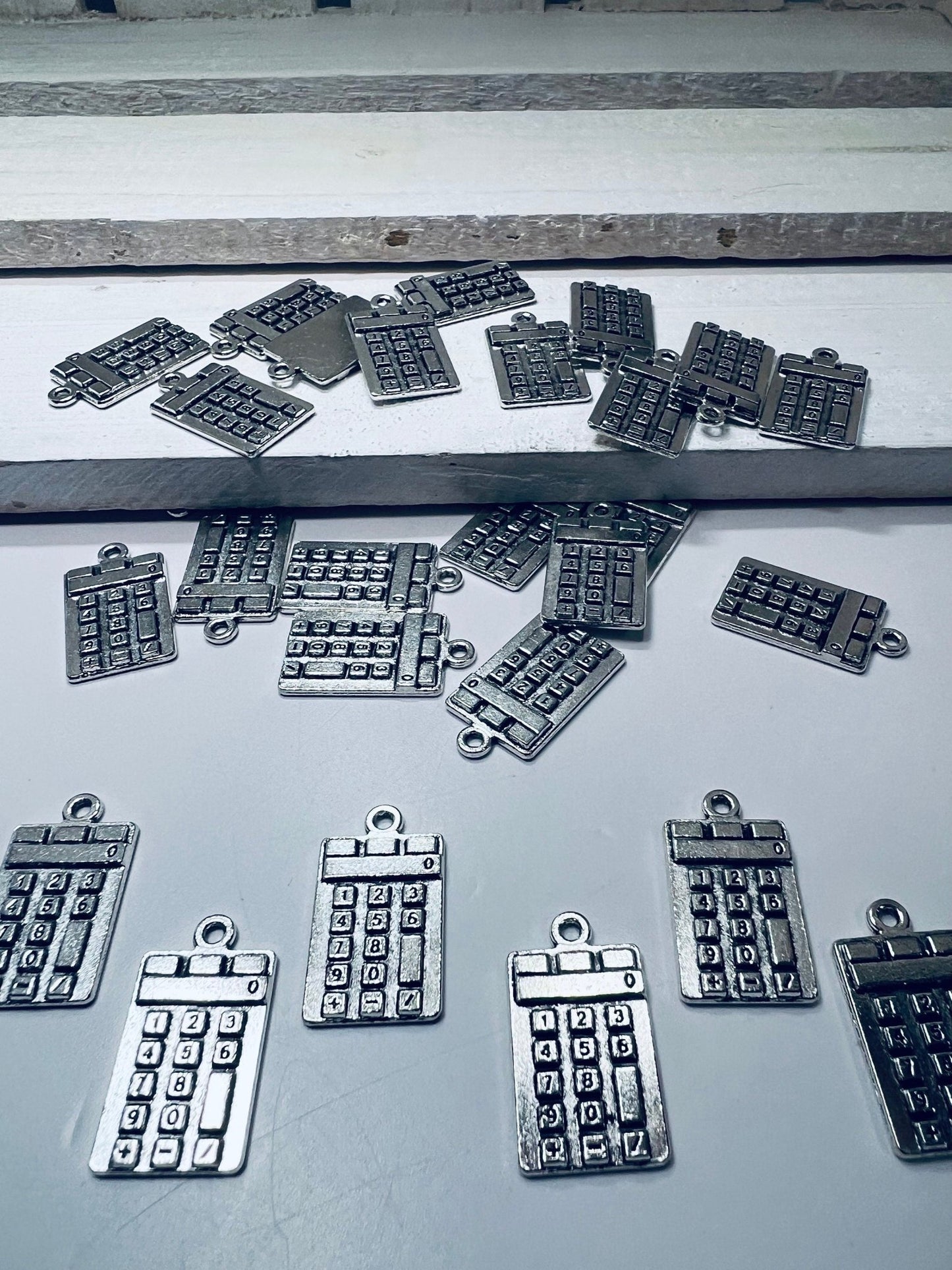 Miniature CALCULATOR Charm - Antique Tibetan Silver Calculator Charm - Accountant Charm - Trinkets - Miniature Objects - Doodads - Minis for Speech - Speech and Smile