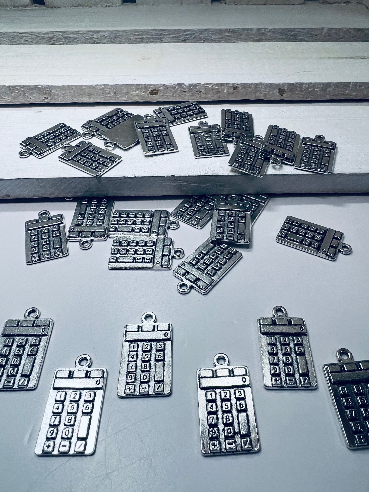 Miniature CALCULATOR Charm - Antique Tibetan Silver Calculator Charm - Accountant Charm - Trinkets - Miniature Objects - Doodads - Minis for Speech - Speech and Smile