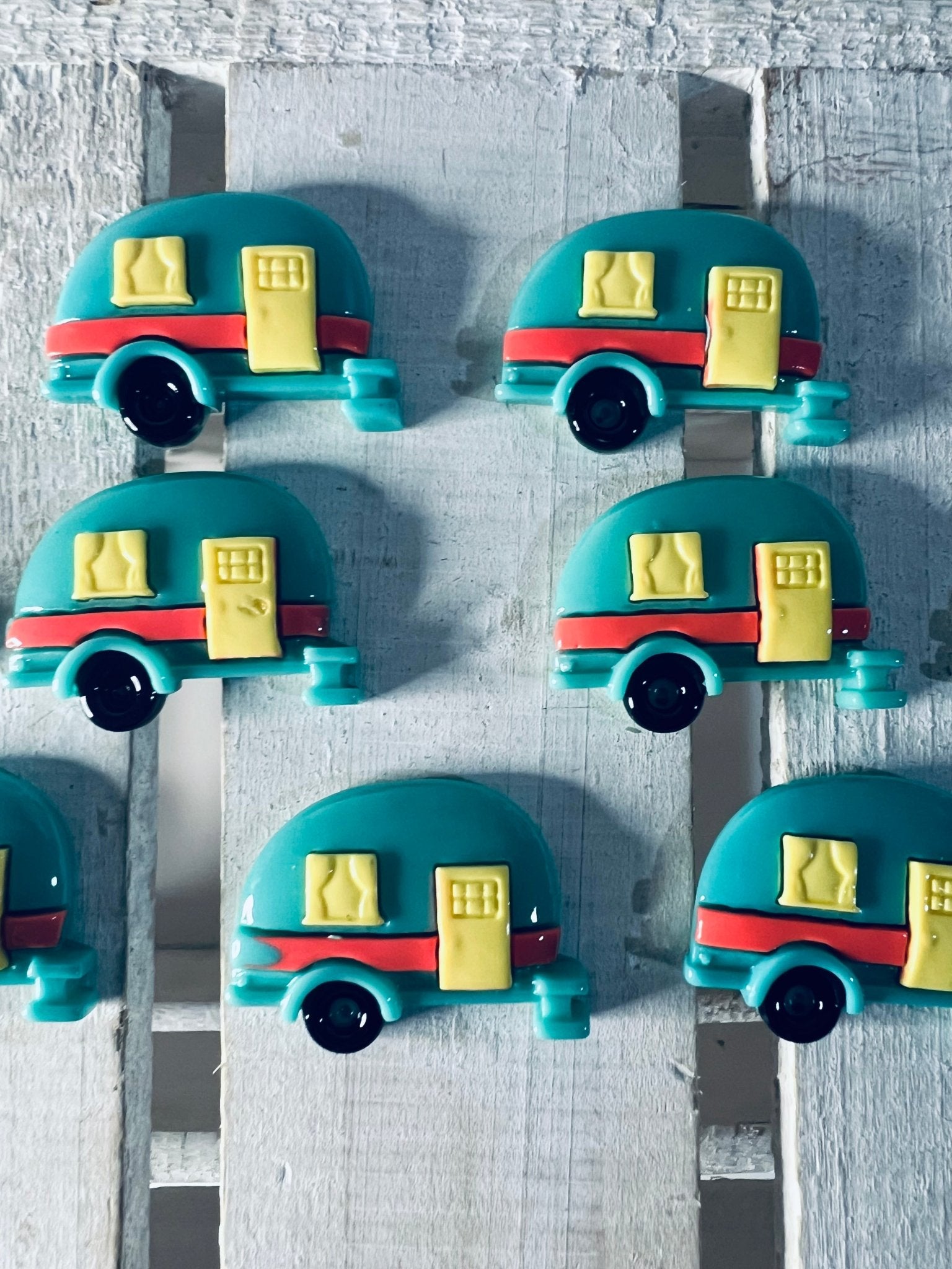 Miniature CAMPER Trinket Mini Objects for Speech Therapy Camp Minis Glamping Happy Camper Minis Resin Flatback Camper - Speech and Smile