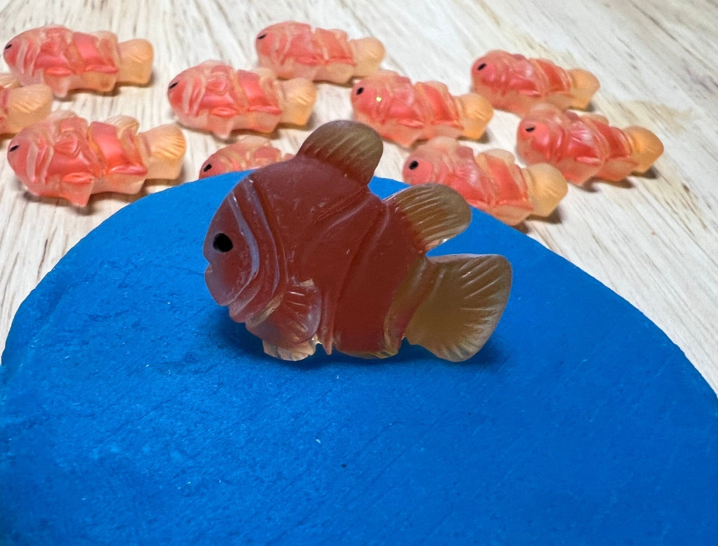Miniature Clown Fish Trinkets - Ocean Mini Objects - Dollhouse Miniature - Montessori Sound Objects - Doodads - Minis for Speech Therapy - Speech and Smile