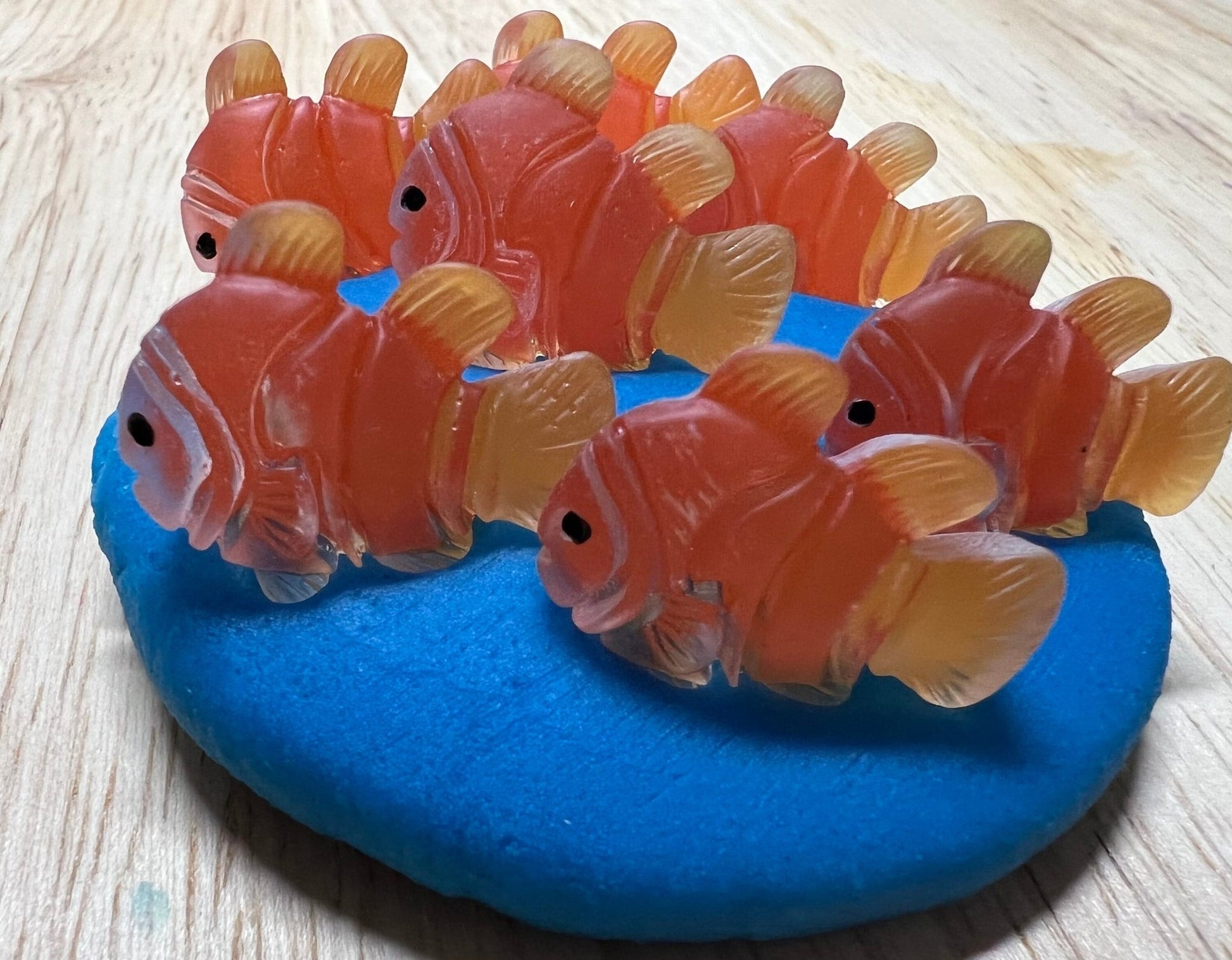 Miniature Clown Fish Trinkets - Ocean Mini Objects - Dollhouse Miniature - Montessori Sound Objects - Doodads - Minis for Speech Therapy - Speech and Smile
