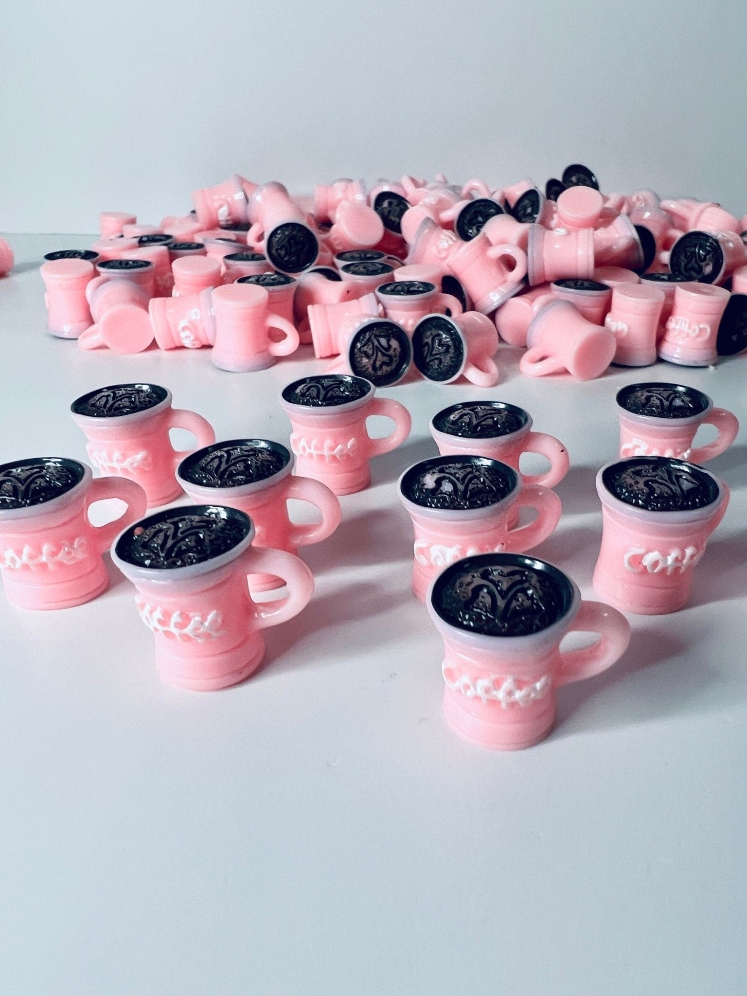 Miniature COFFEE Mug - Pink Coffee Trinket - Mini Objects for Speech Therapy - Dollhouse Coffee Miniature - Trinkets - Doodads - Montessori - Speech and Smile