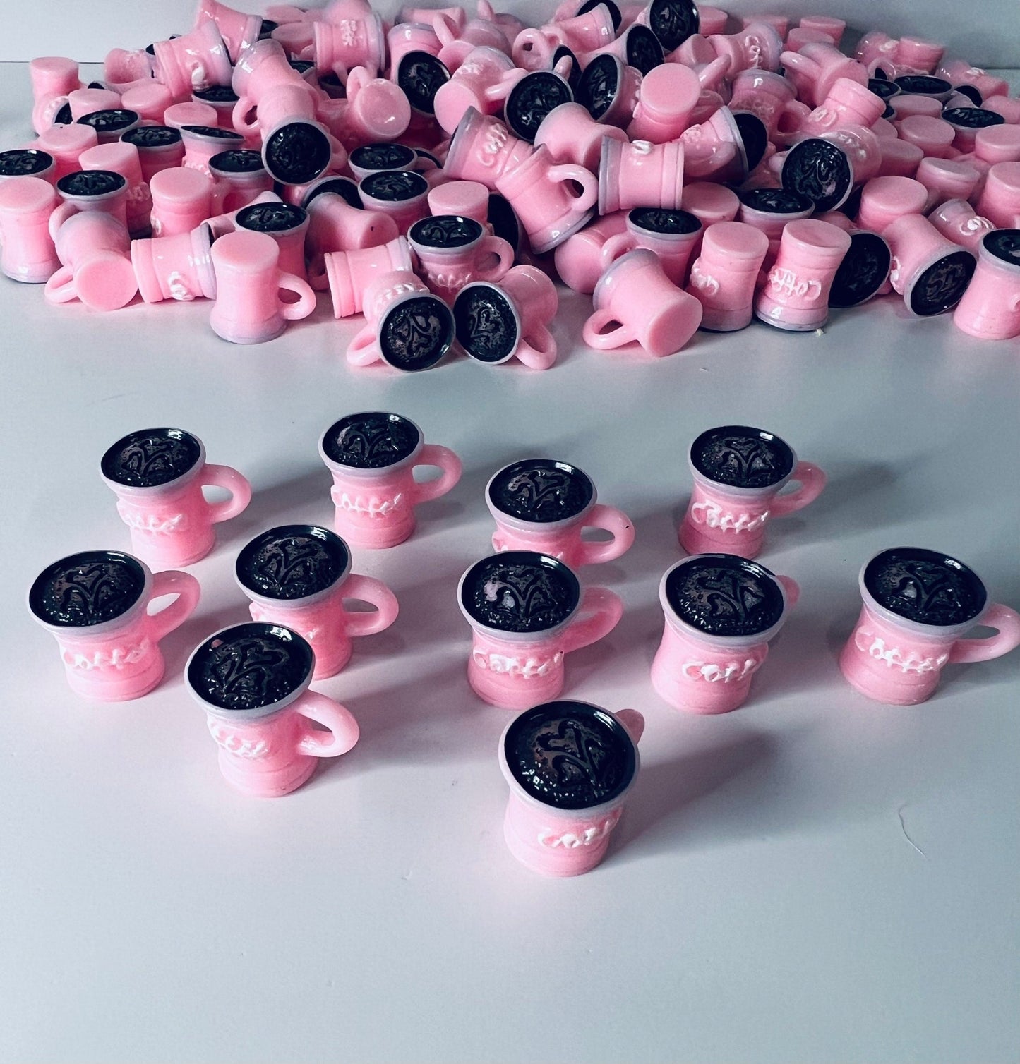 Miniature COFFEE Mug - Pink Coffee Trinket - Mini Objects for Speech Therapy - Dollhouse Coffee Miniature - Trinkets - Doodads - Montessori - Speech and Smile