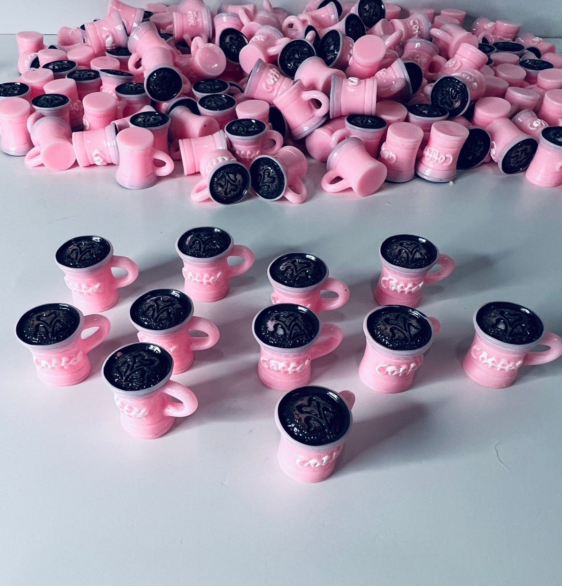 Miniature COFFEE Mug - Pink Coffee Trinket - Mini Objects for Speech Therapy - Dollhouse Coffee Miniature - Trinkets - Doodads - Montessori - Speech and Smile