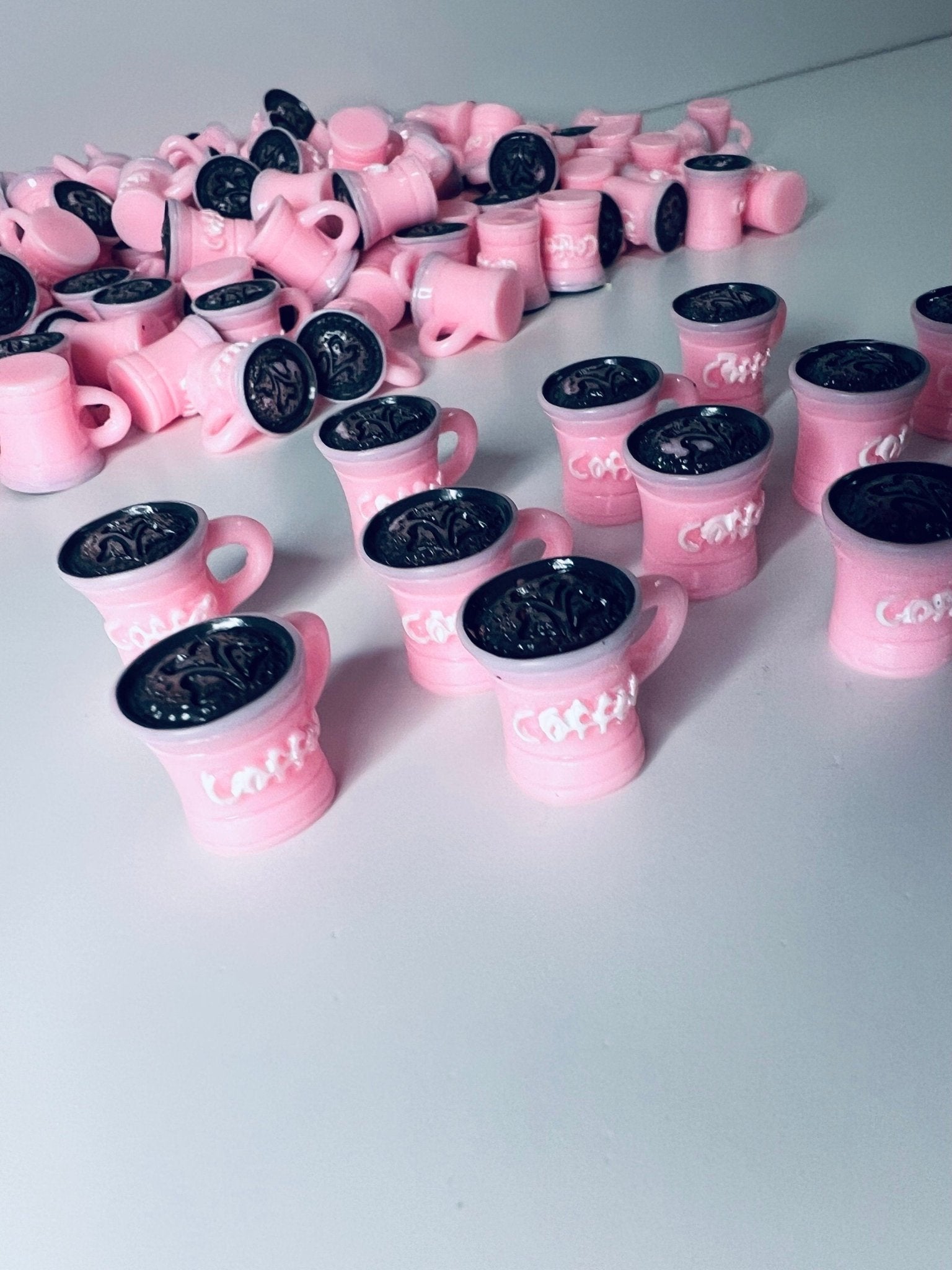 Miniature COFFEE Mug - Pink Coffee Trinket - Mini Objects for Speech Therapy - Dollhouse Coffee Miniature - Trinkets - Doodads - Montessori - Speech and Smile