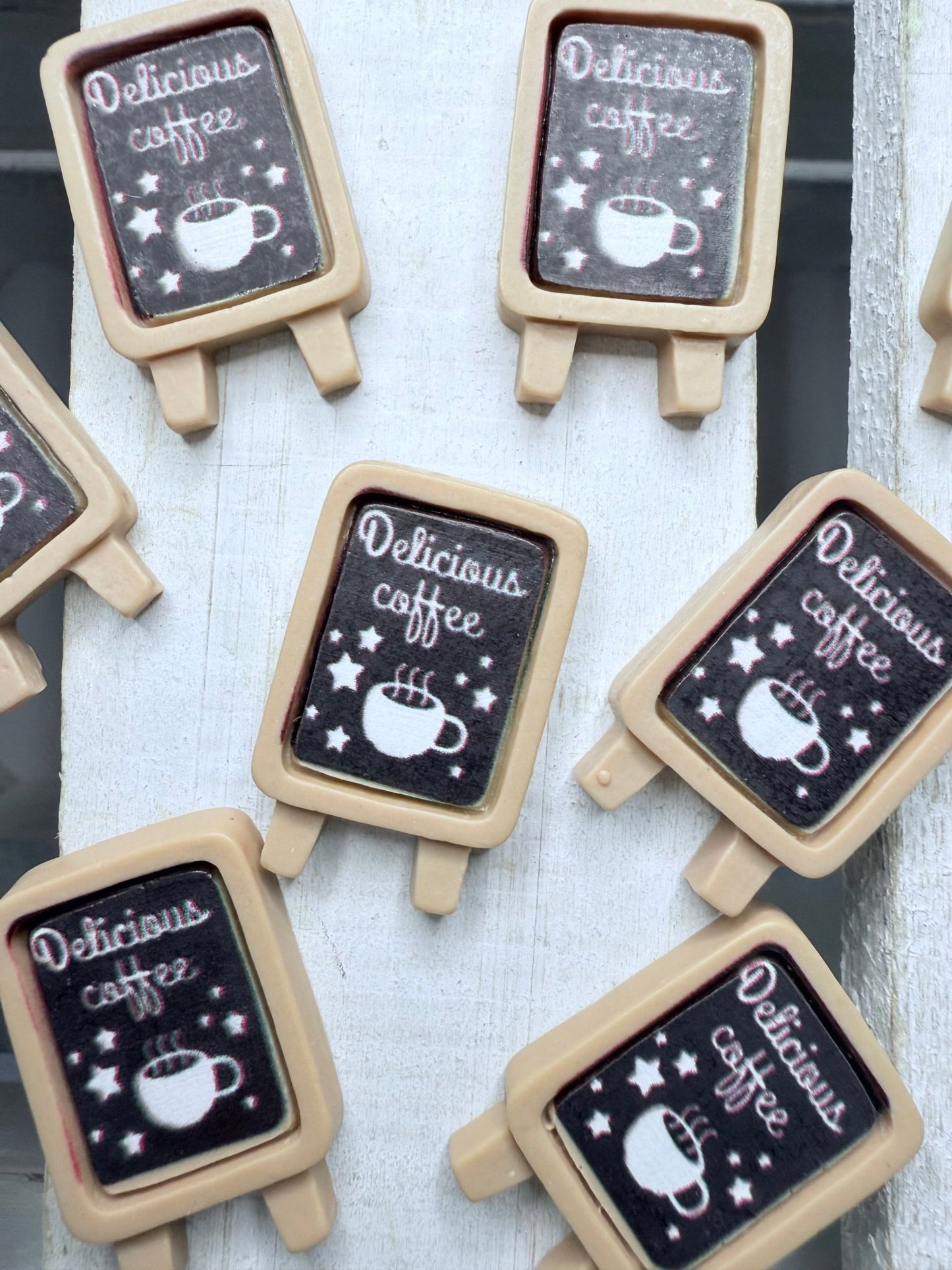 Miniature Coffee Sign Dollhouse Mini Sign Coffe Shop Trinkets Doodads Minis for Speech Therapy - Speech and Smile