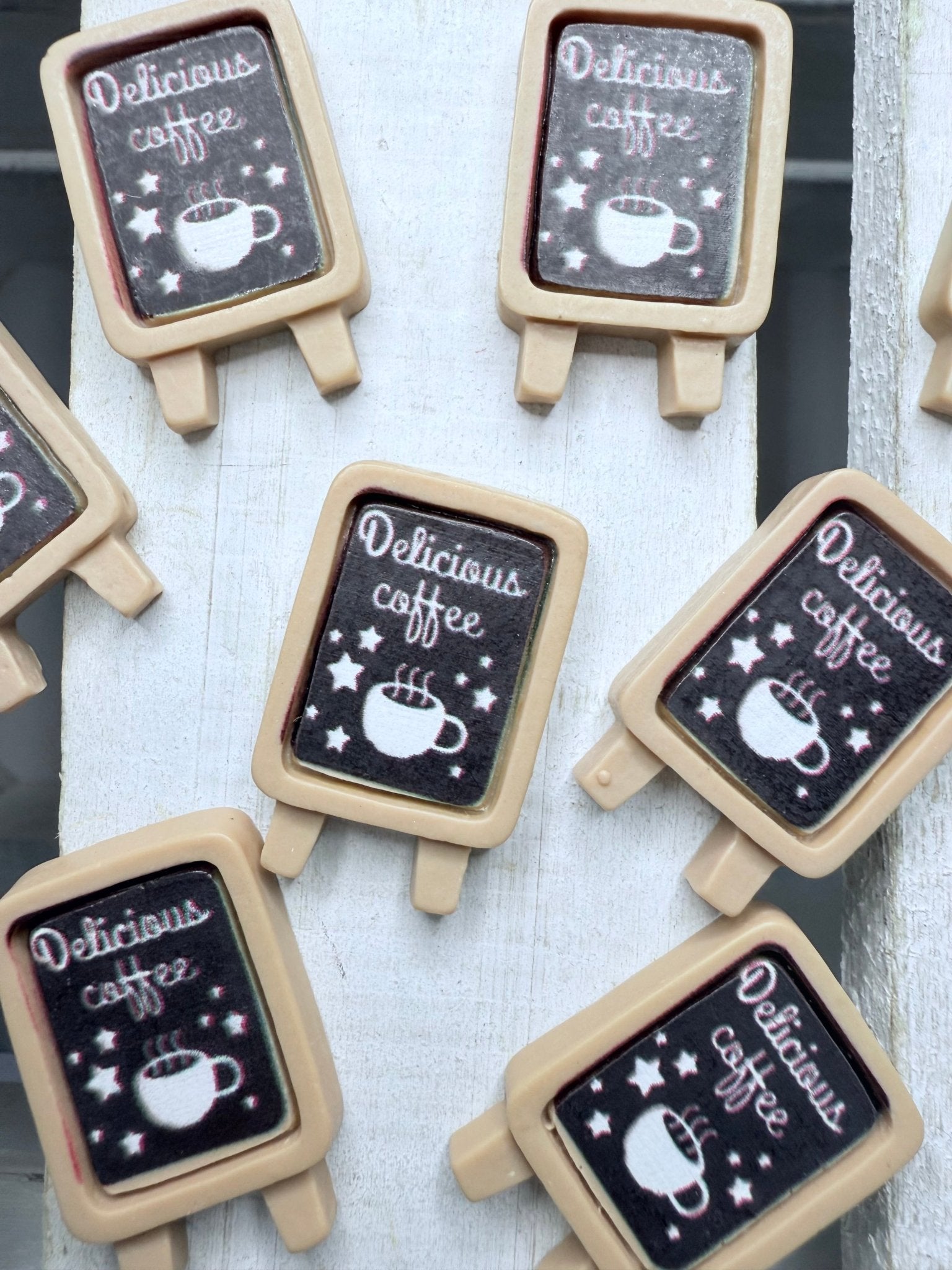 Miniature Coffee Sign Dollhouse Mini Sign Coffe Shop Trinkets Doodads Minis for Speech Therapy - Speech and Smile