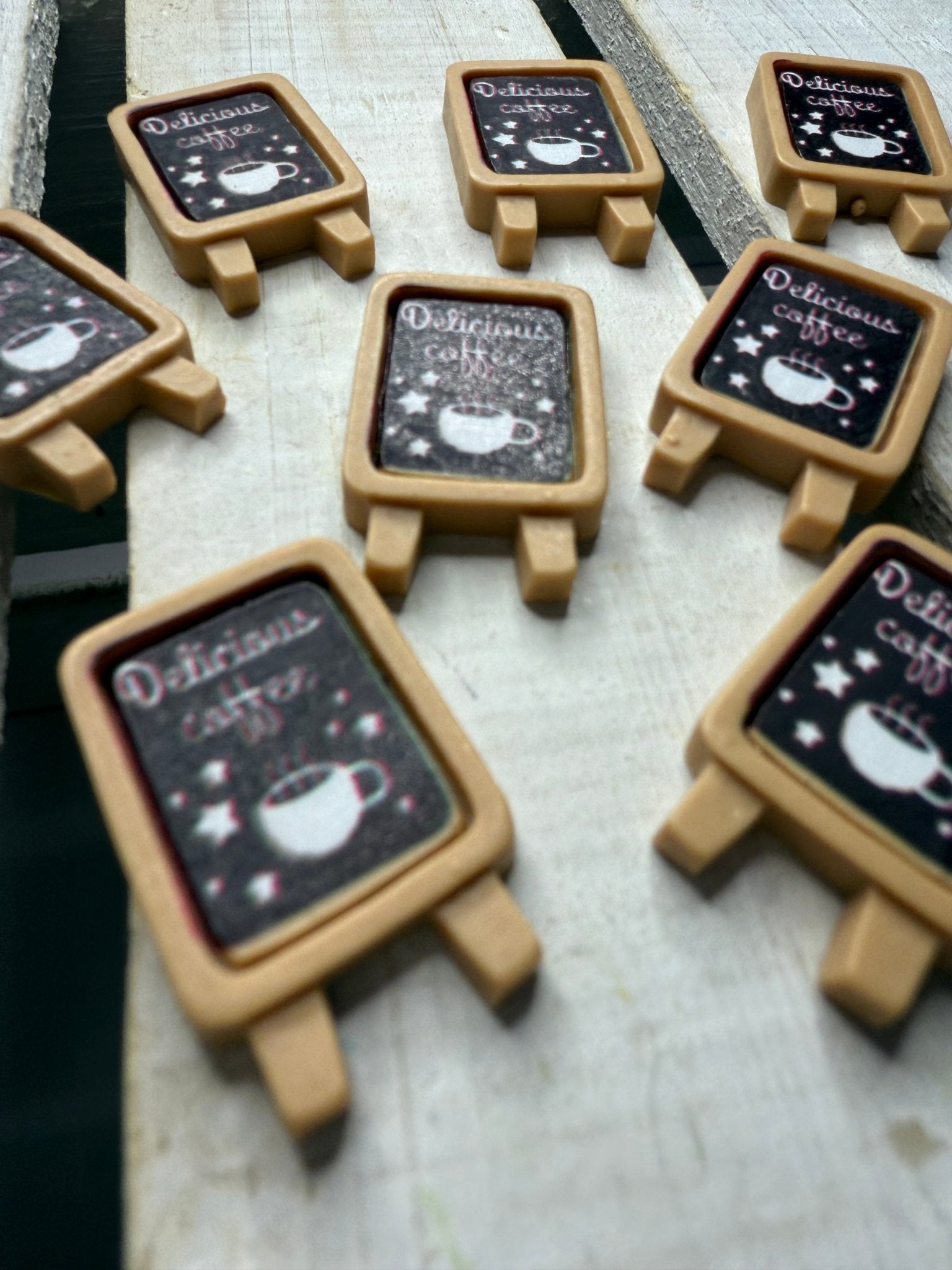 Miniature Coffee Sign Dollhouse Mini Sign Coffe Shop Trinkets Doodads Minis for Speech Therapy - Speech and Smile
