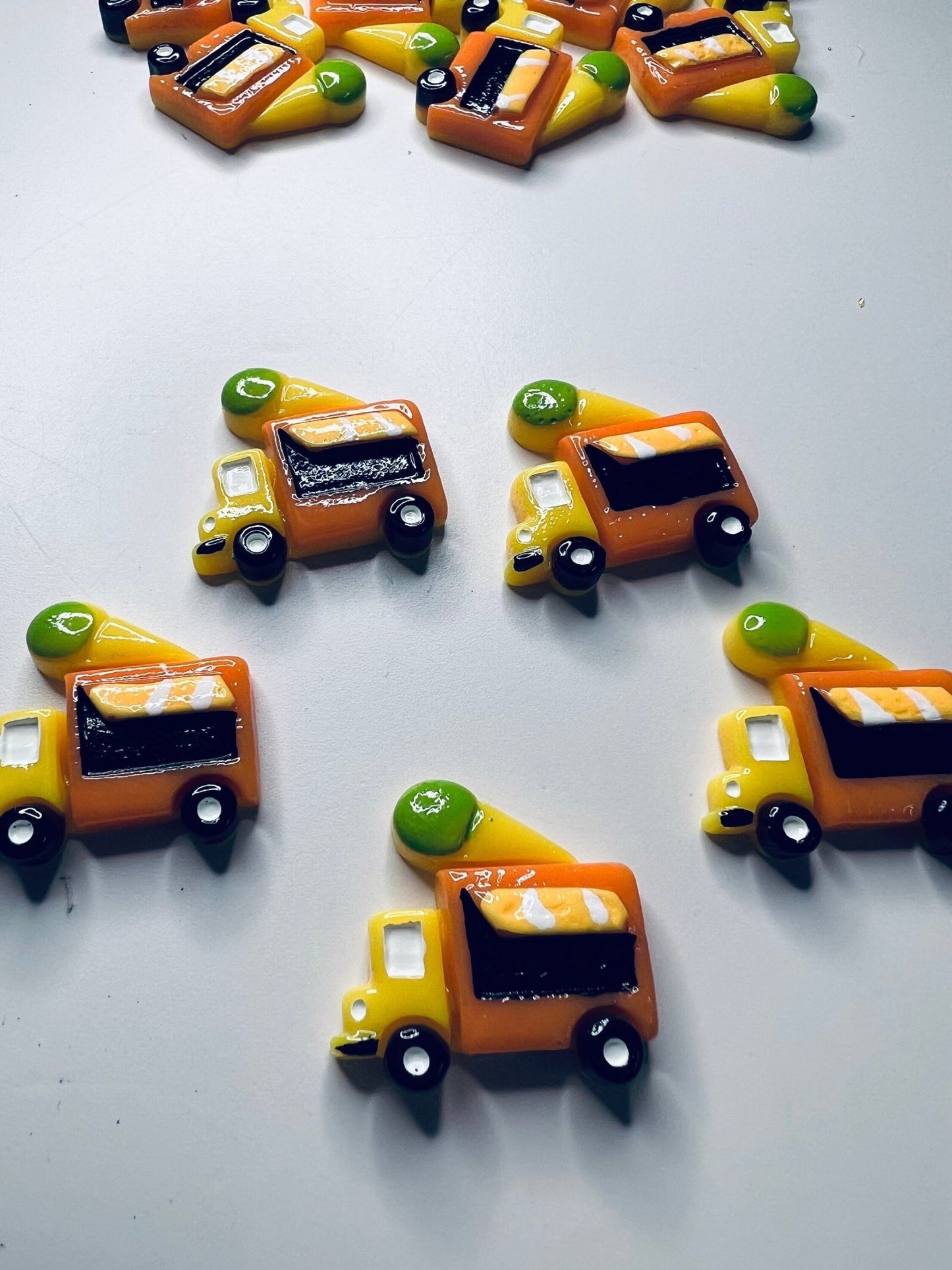 Miniature Crane Truck Trinket Transportation Trinkets Mini Objects - Resin Construction Truck - Speech and Smile